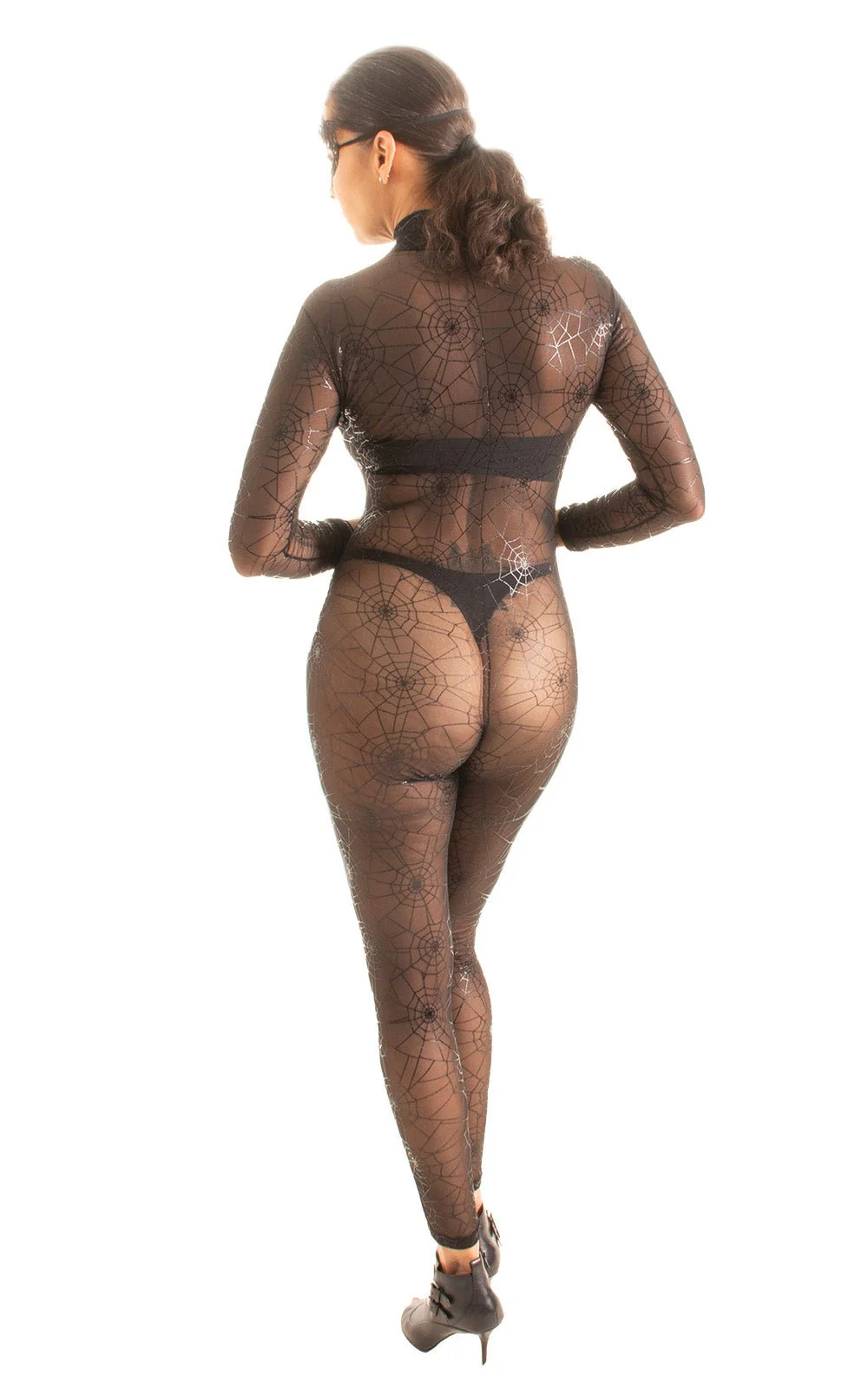 C1FZW - Womens Front Zipper Catsuit for Women - Mesh - Image 2