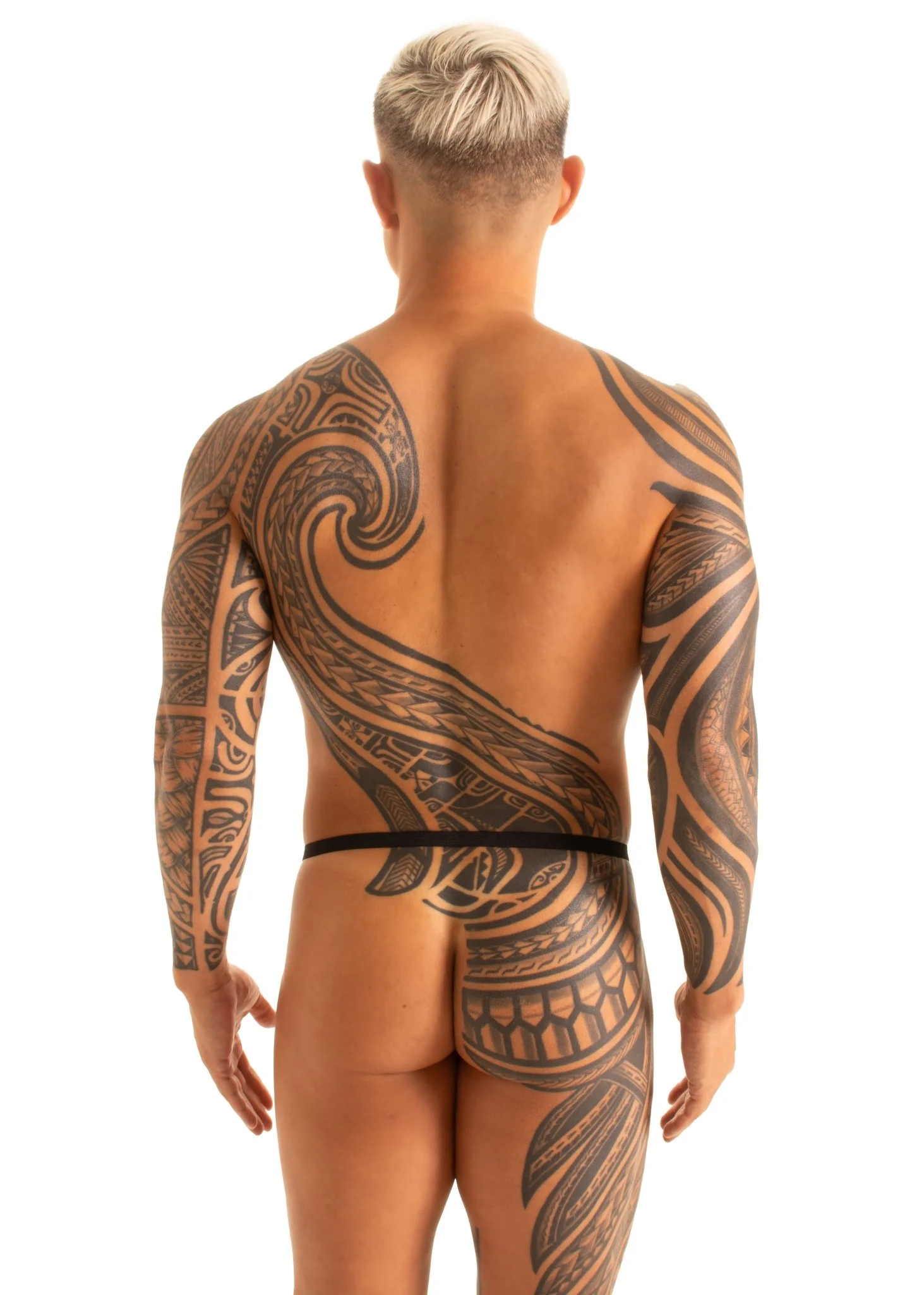 M39 - Mens Backless Bikini - Solid - Image 2