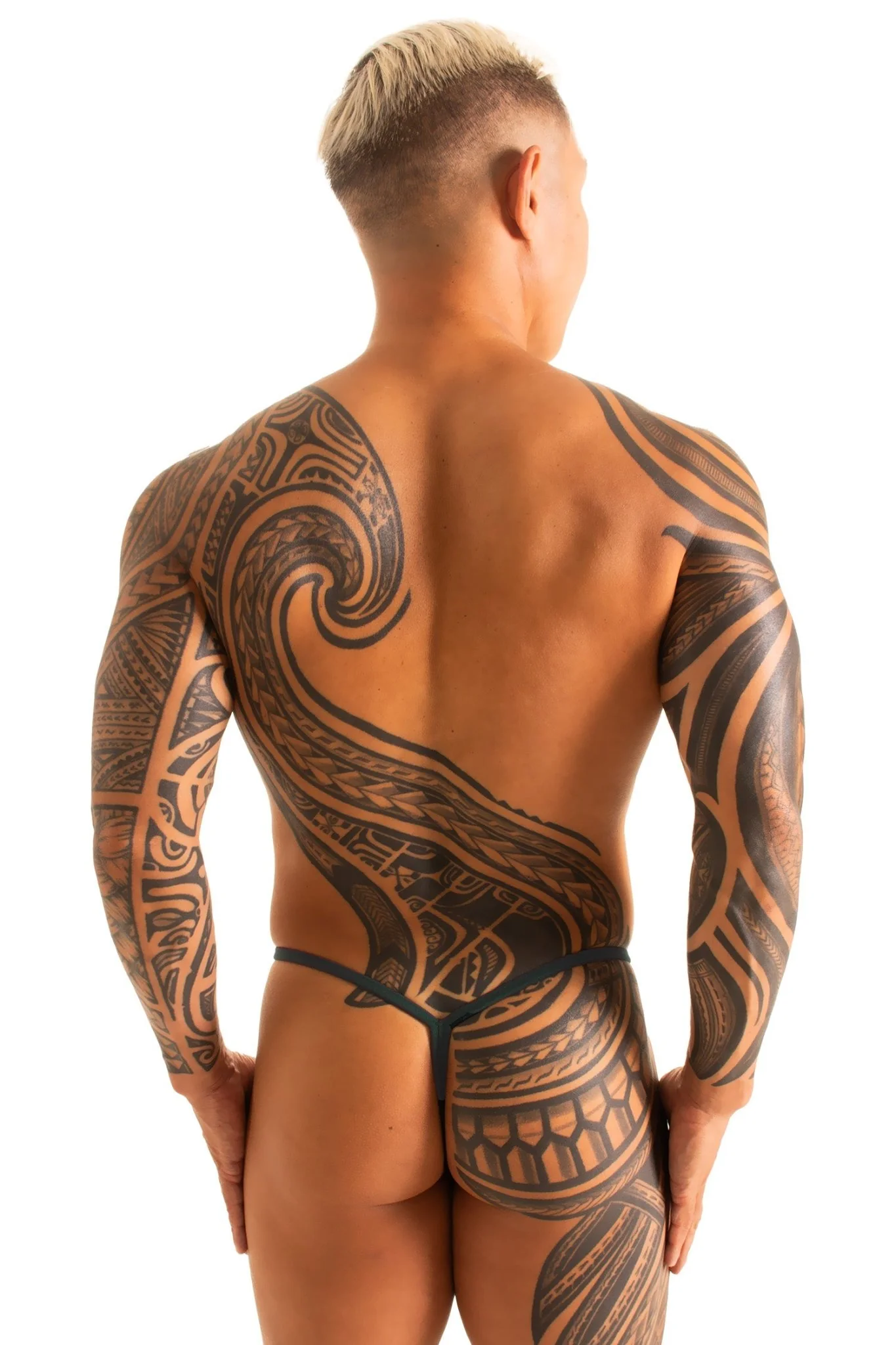 M52V - Mens Underwear Teardrop G String - Solids - Image 2
