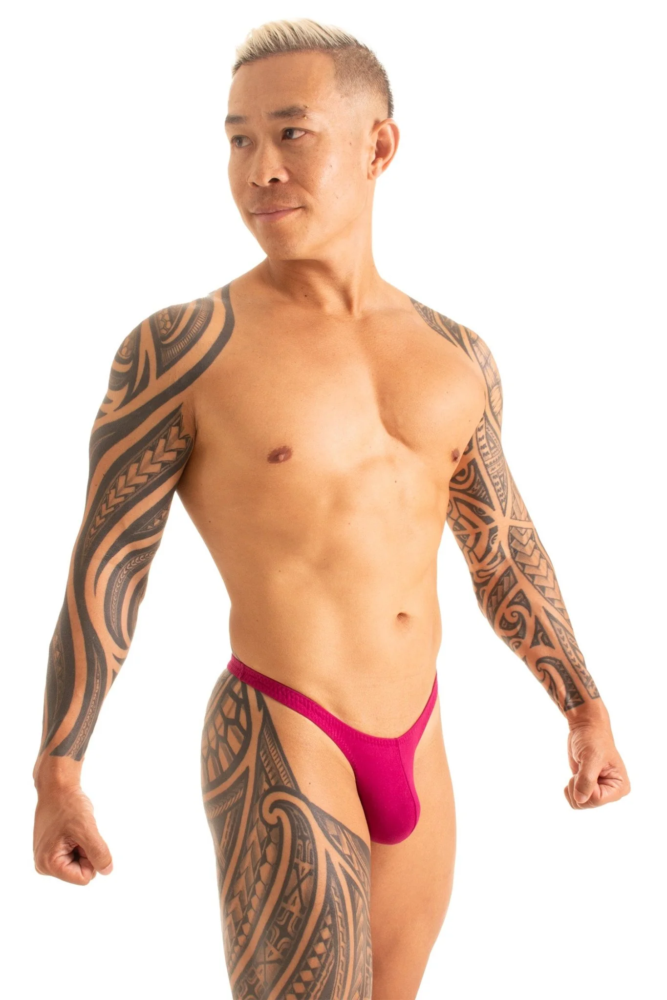M77V - Mens Underwear Micro Pouch Thong - Solid - Image 3