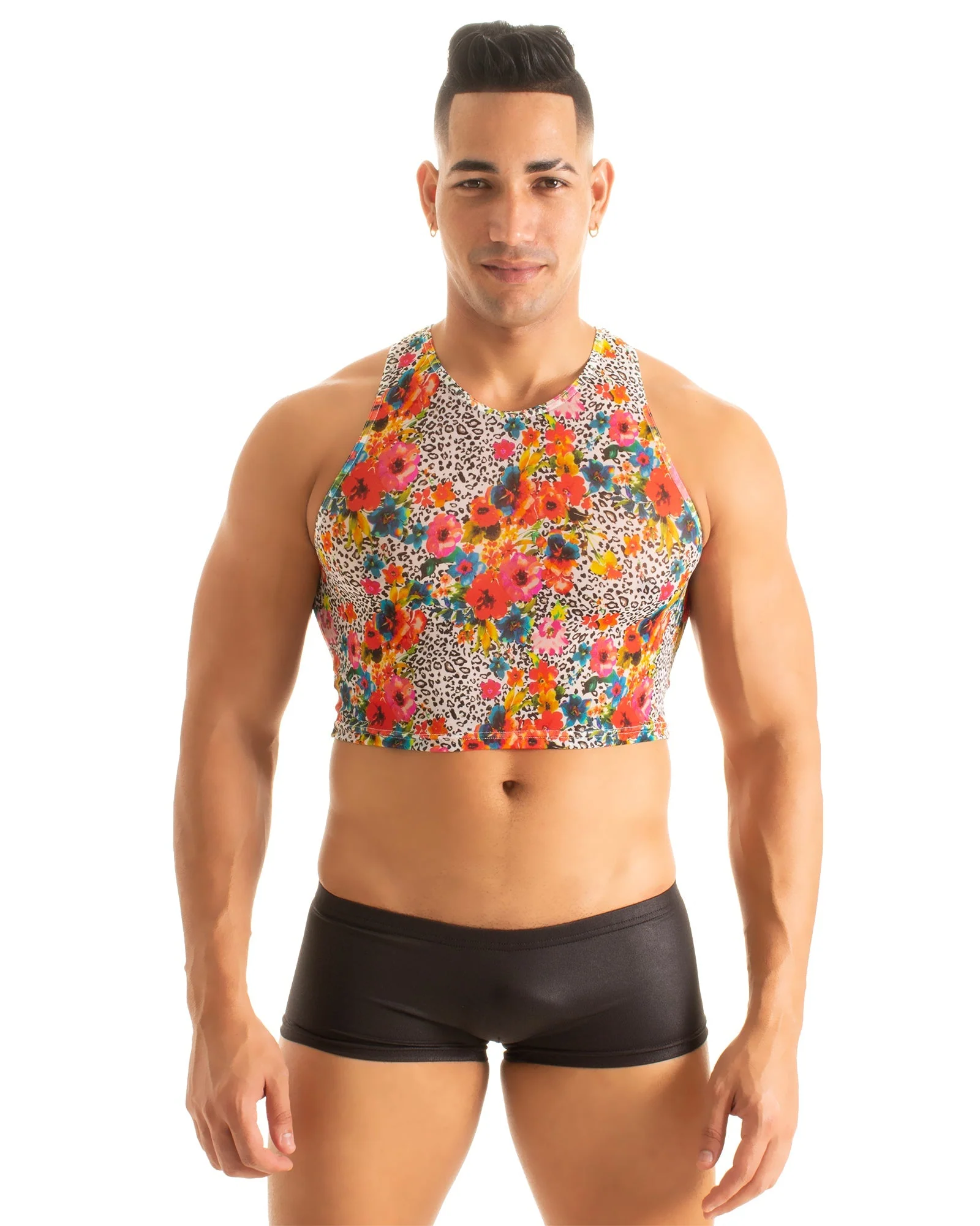 G28 - Men’s Racerback Muscle Fit Cropped Tank - Mesh - Image 4