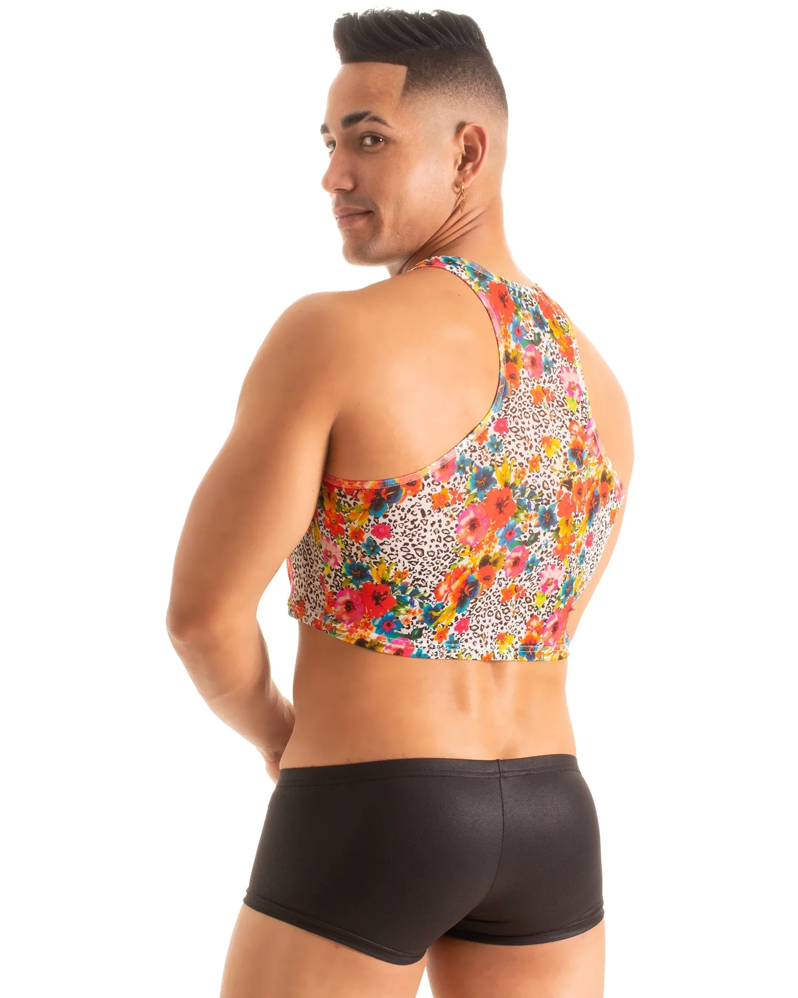 G28 - Men’s Racerback Muscle Fit Cropped Tank - Mesh - Image 5