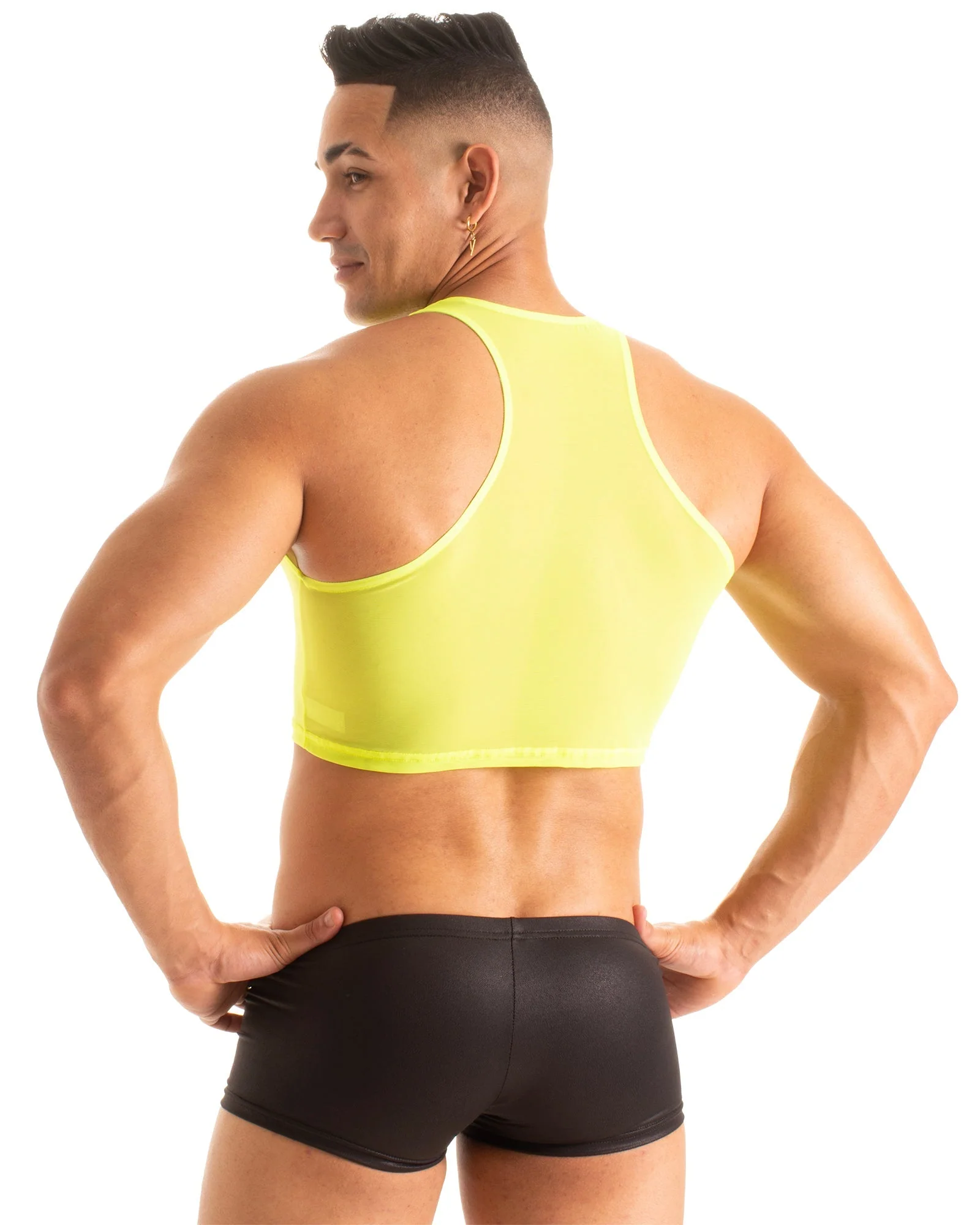 G28 - Men’s Racerback Muscle Fit Cropped Tank - Mesh - Image 9