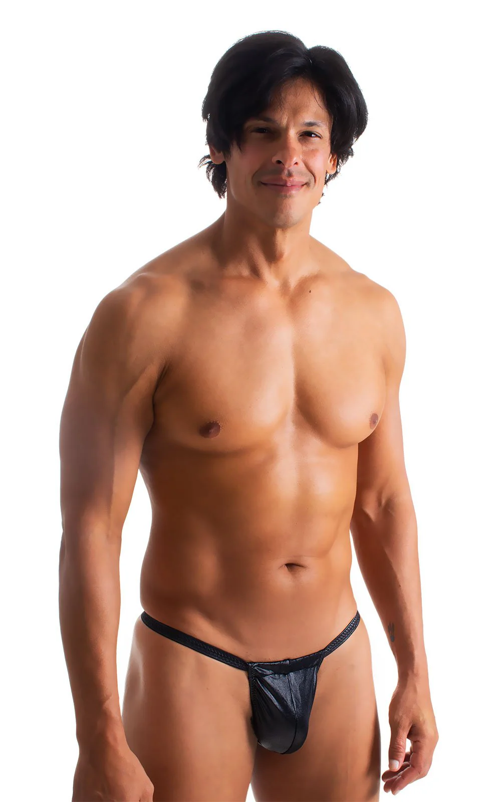 M90 - Mens 4 way Adjustable Micro Bikini Tanga - Metallics - Image 7