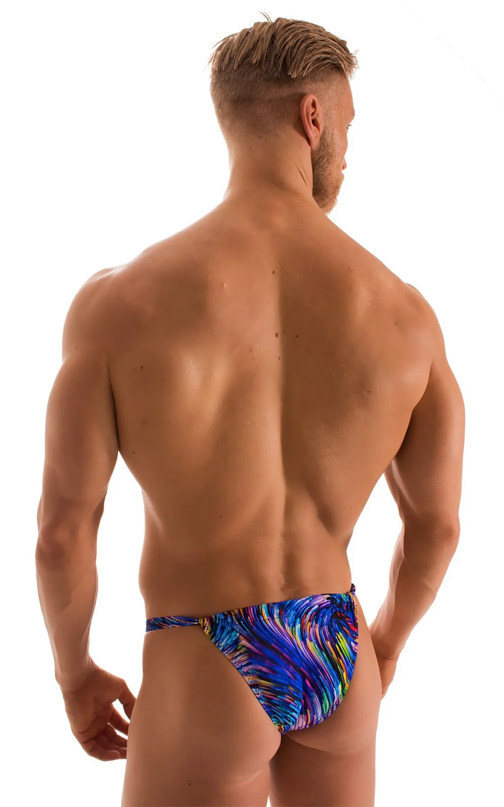 M90 - Mens 4 way Adjustable Micro Bikini Tanga - Prints - Image 13
