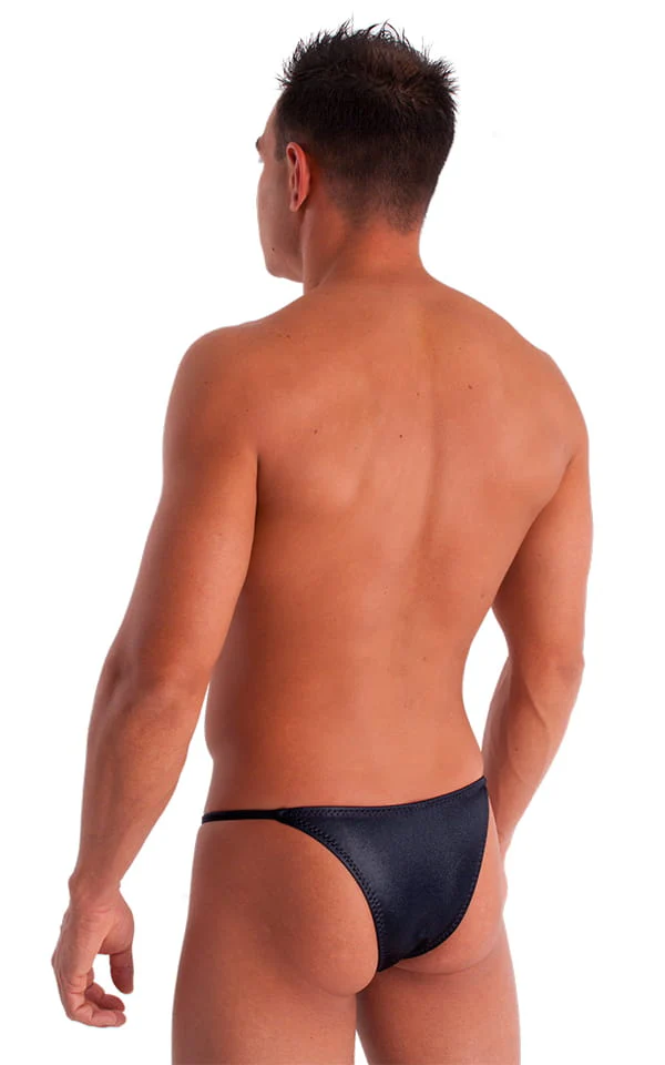 M69 - Mens Adjustable to Micro Pouch Tanning Bikini - Wet Look - Image 6