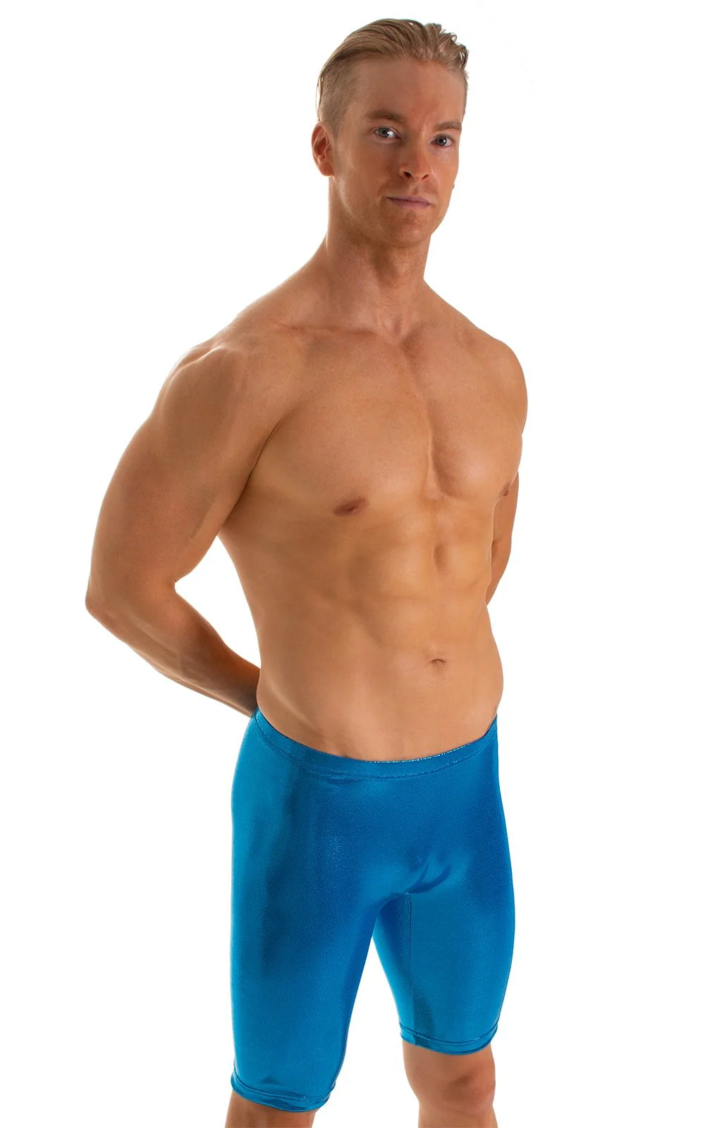 M50 - Mens Bike Length Shorts - Wet Look - Image 15