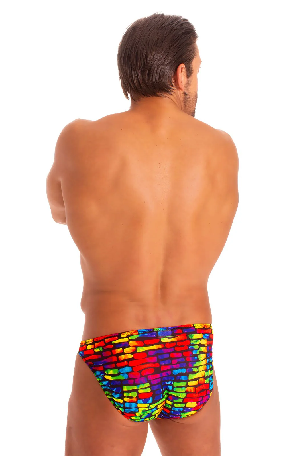 M16 - Mens Bikini Briefs - Tan Through - Image 2