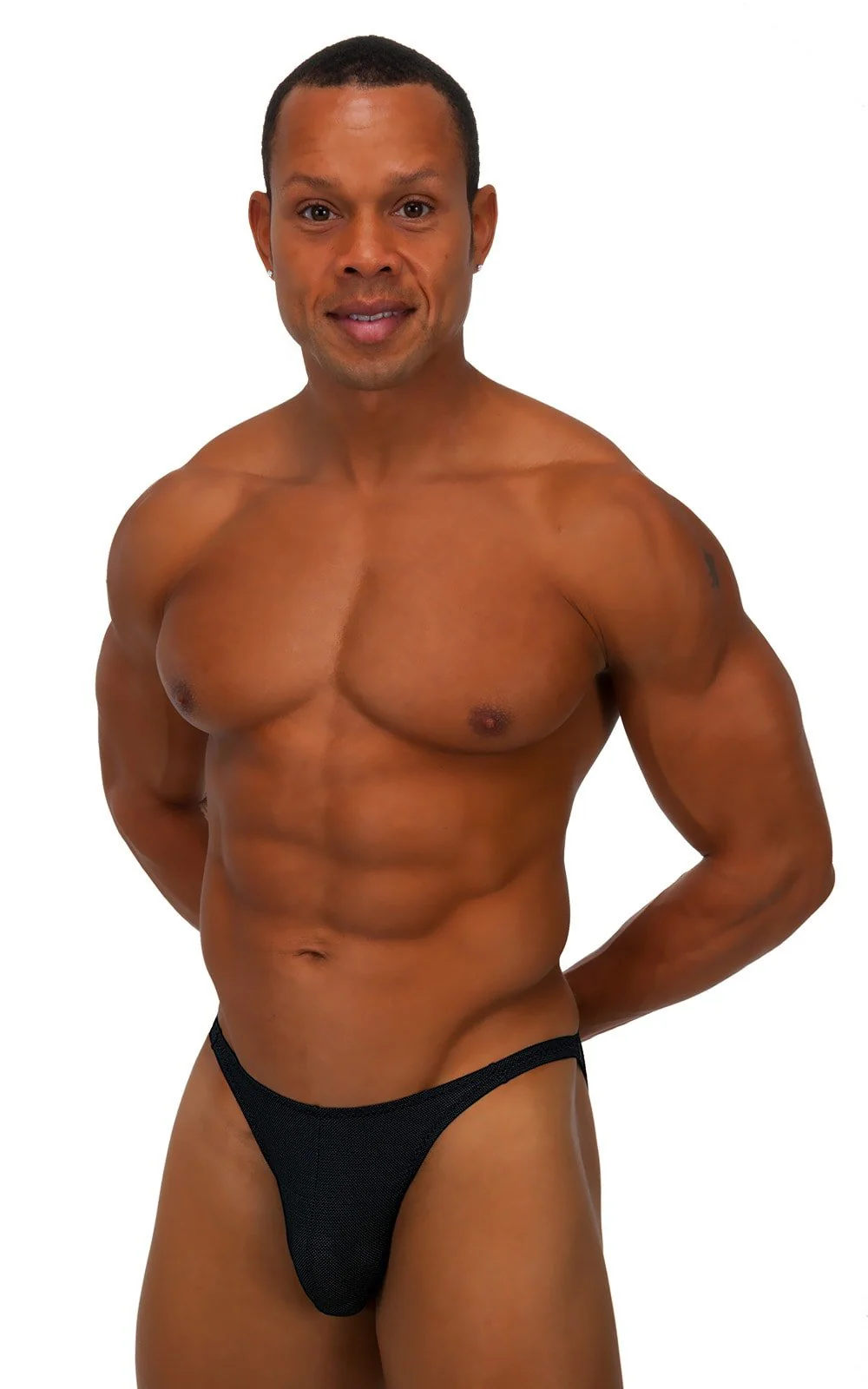 M63 - Mens Classic Brazilian 3/4 Back Bikini - Mesh - Image 13