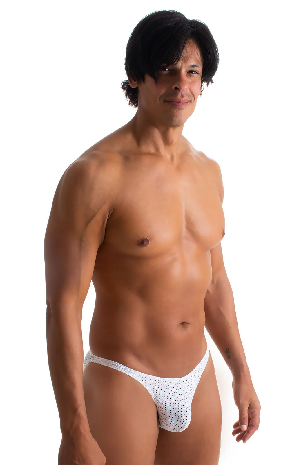 M63 - Mens Classic Brazilian 3/4 Back Bikini - Mesh - Image 23