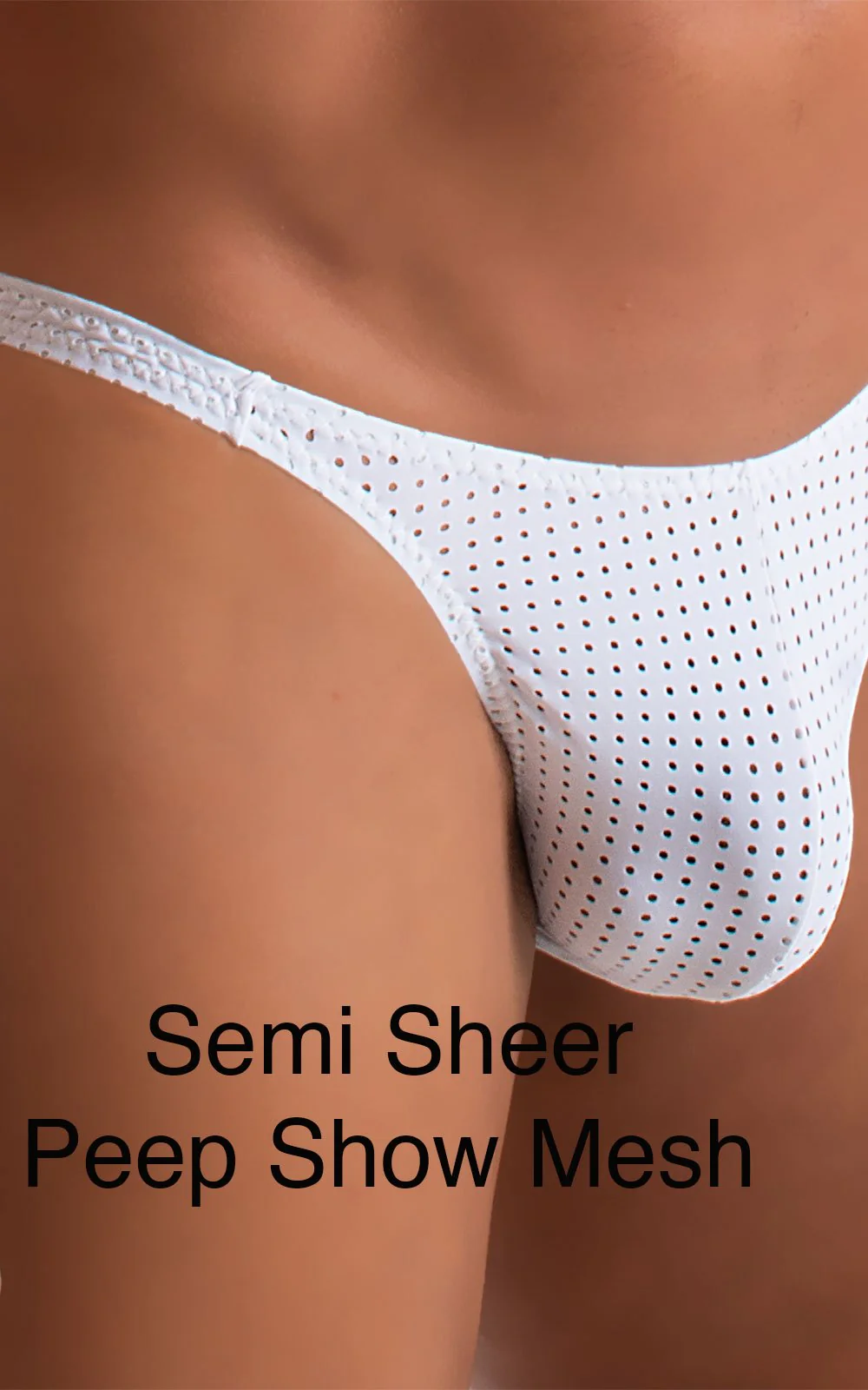 M63 - Mens Classic Brazilian 3/4 Back Bikini - Mesh - Image 25