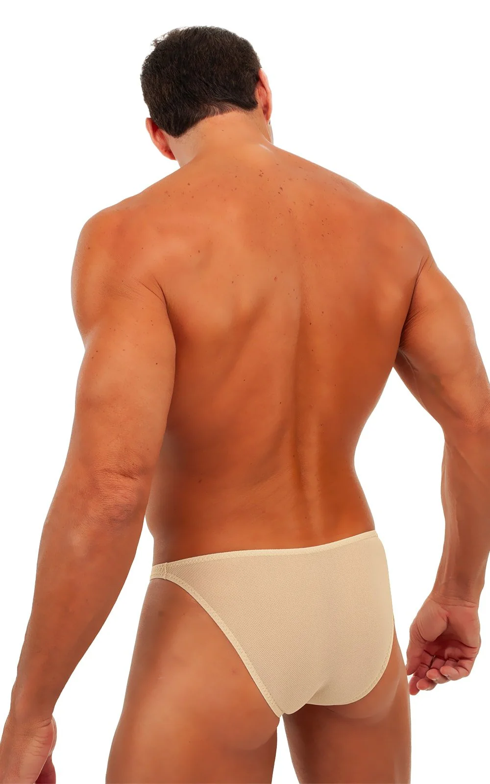 M63 - Mens Classic Brazilian 3/4 Back Bikini - Mesh - Image 8