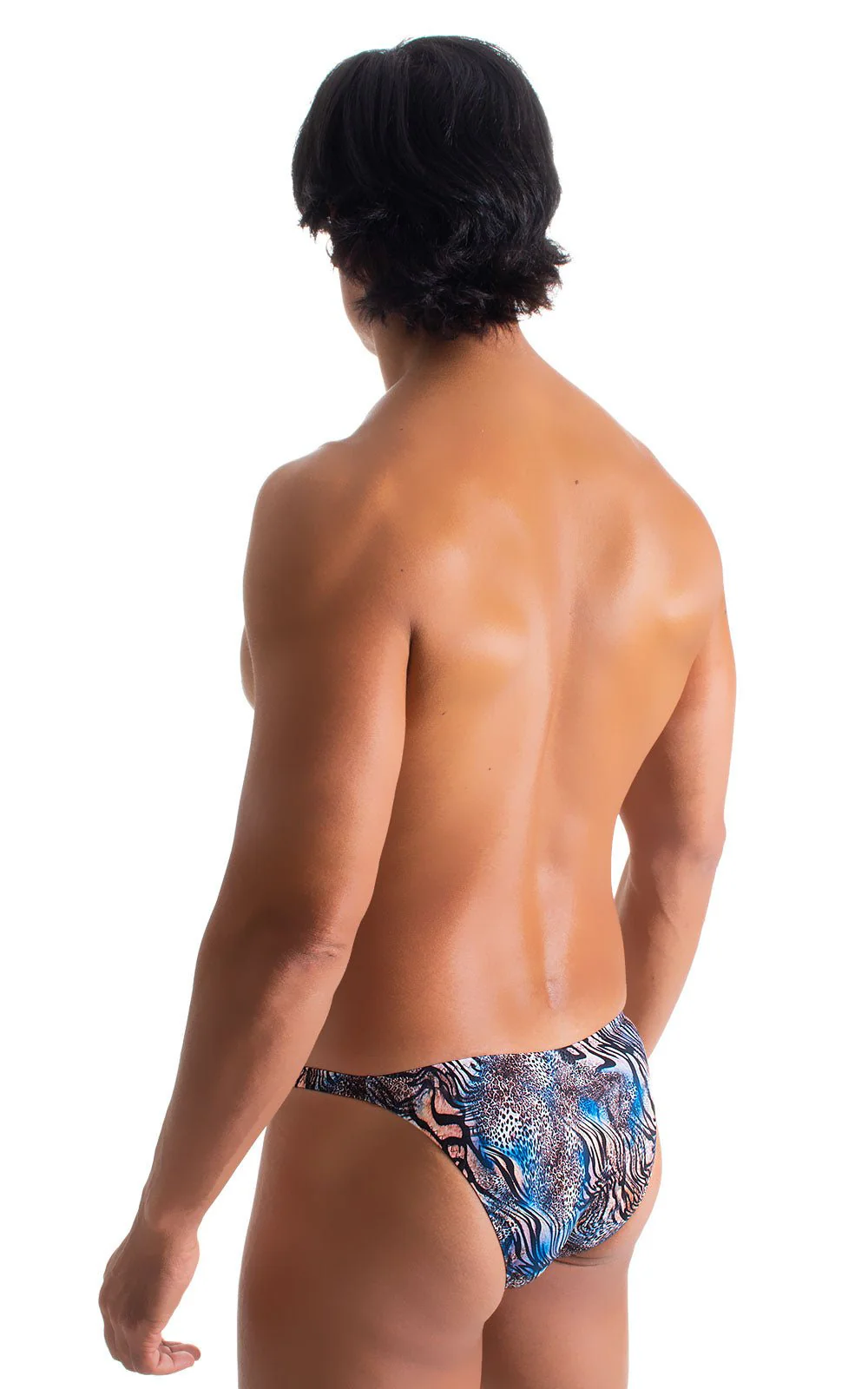 M63 - Mens Classic Brazilian 3/4 Back Bikini - Prints - Image 19