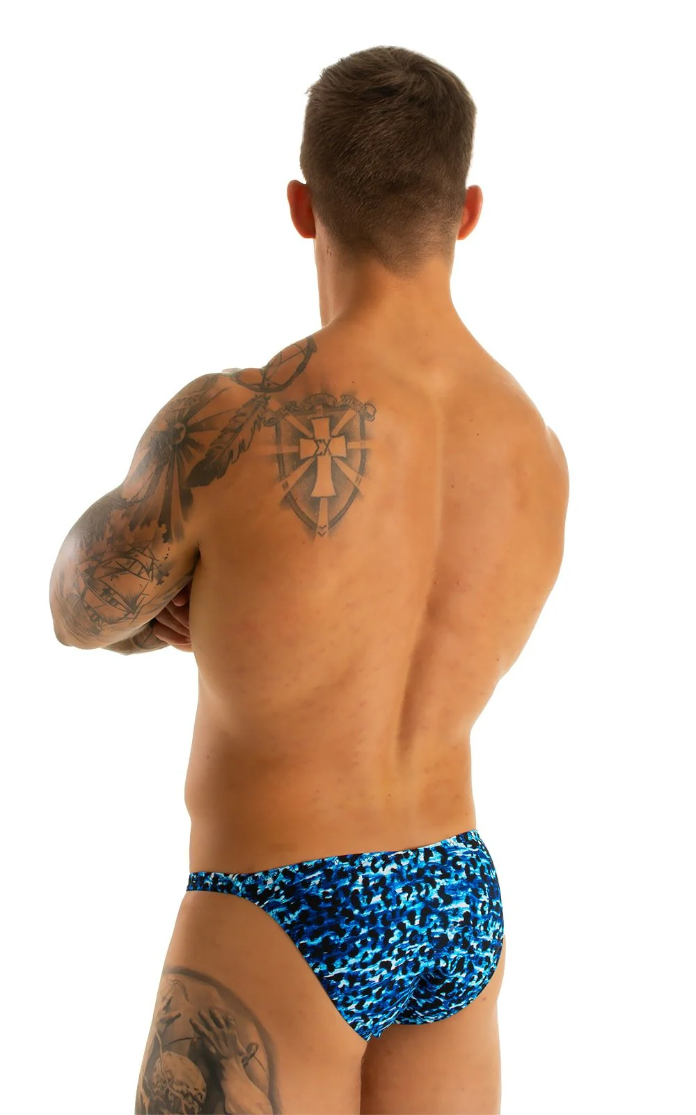 M63 - Mens Classic Brazilian 3/4 Back Bikini - Prints - Image 2