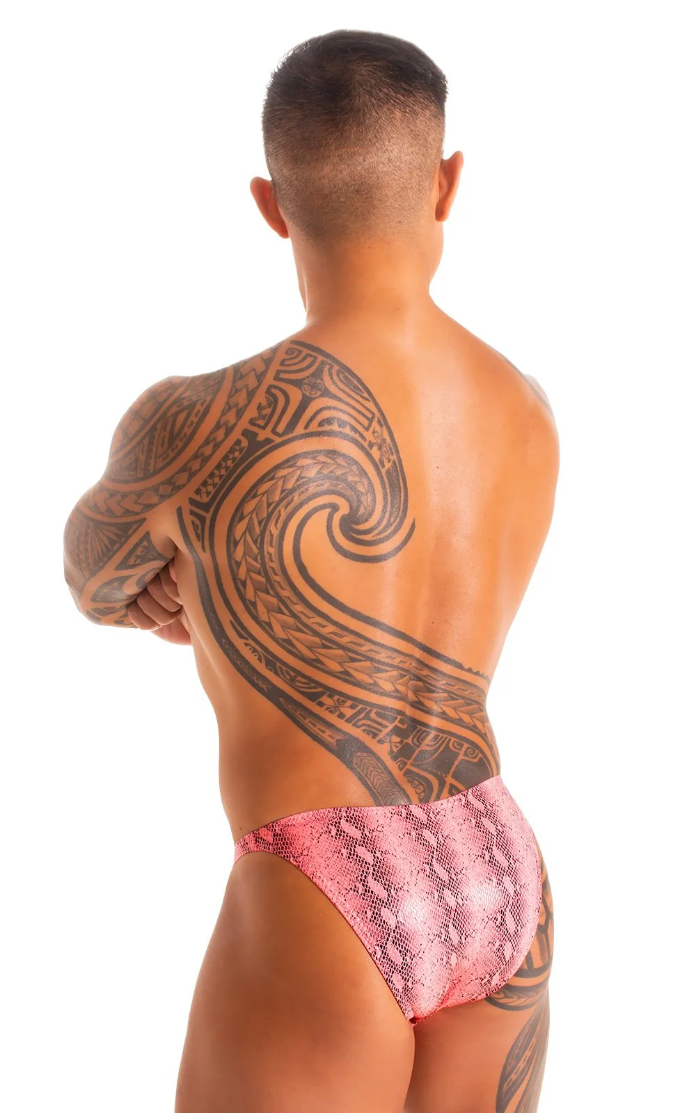 M63 - Mens Classic Brazilian 3/4 Back Bikini - Prints - Image 27