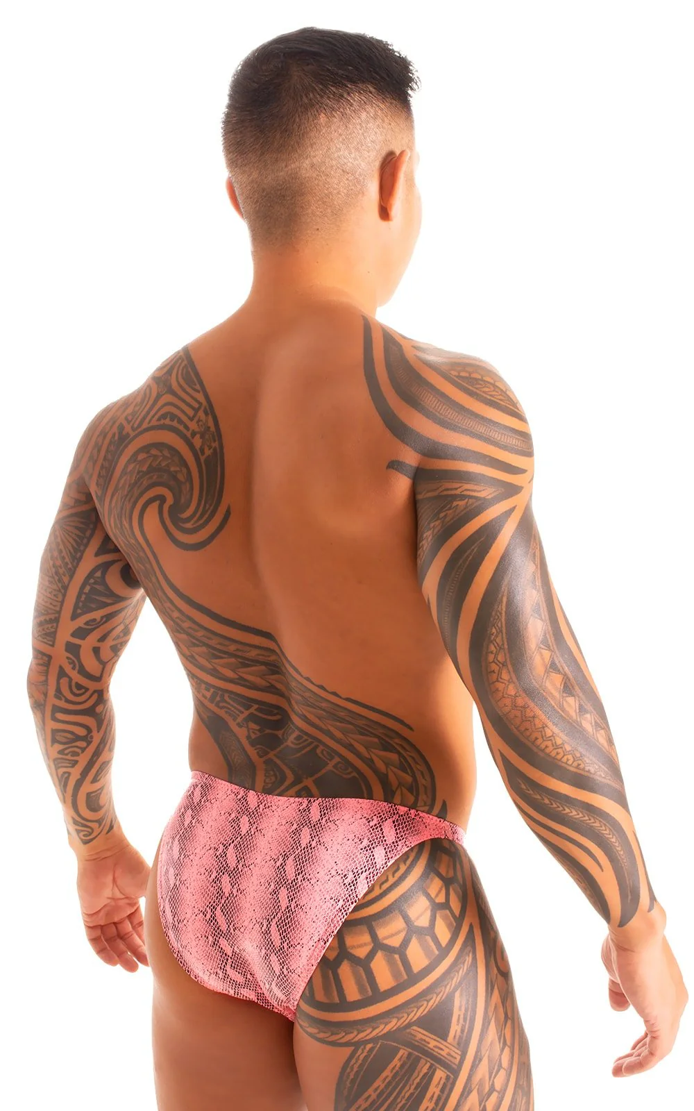 M63 - Mens Classic Brazilian 3/4 Back Bikini - Prints - Image 30