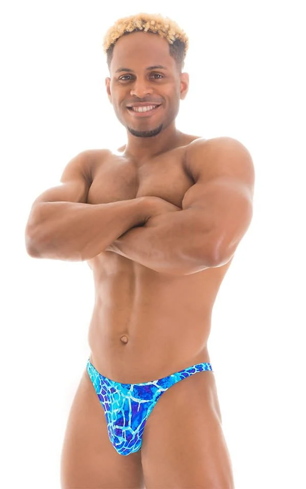 M63 - Mens Classic Brazilian 3/4 Back Bikini - Prints - Image 8