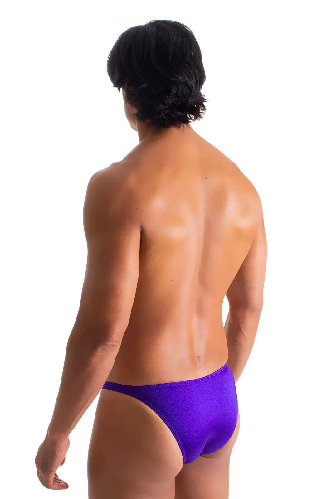 M63 - Mens Classic Brazilian 3/4 Back Bikini - Solids - Image 39