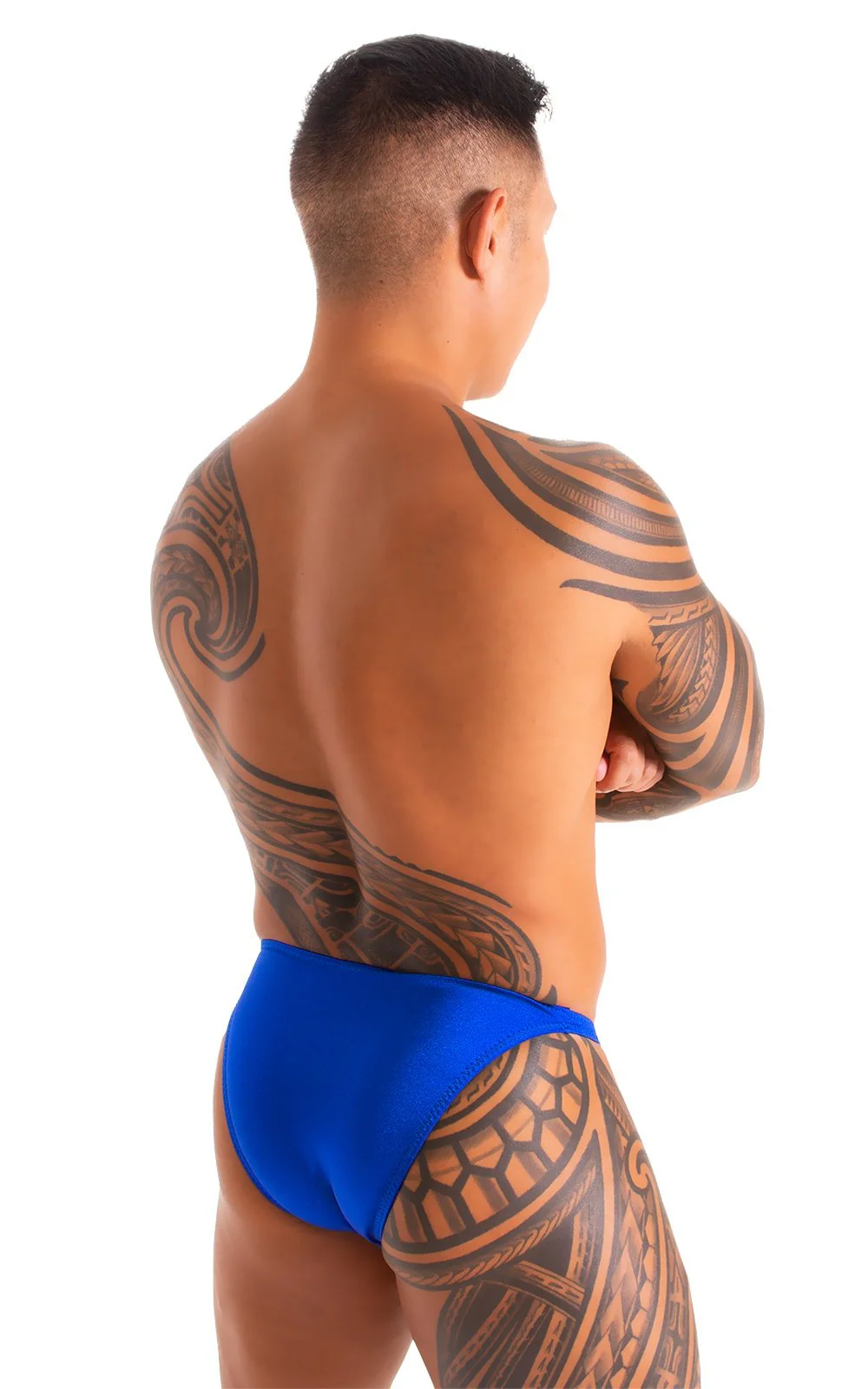 M63 - Mens Classic Brazilian 3/4 Back Bikini - Solids - Image 42