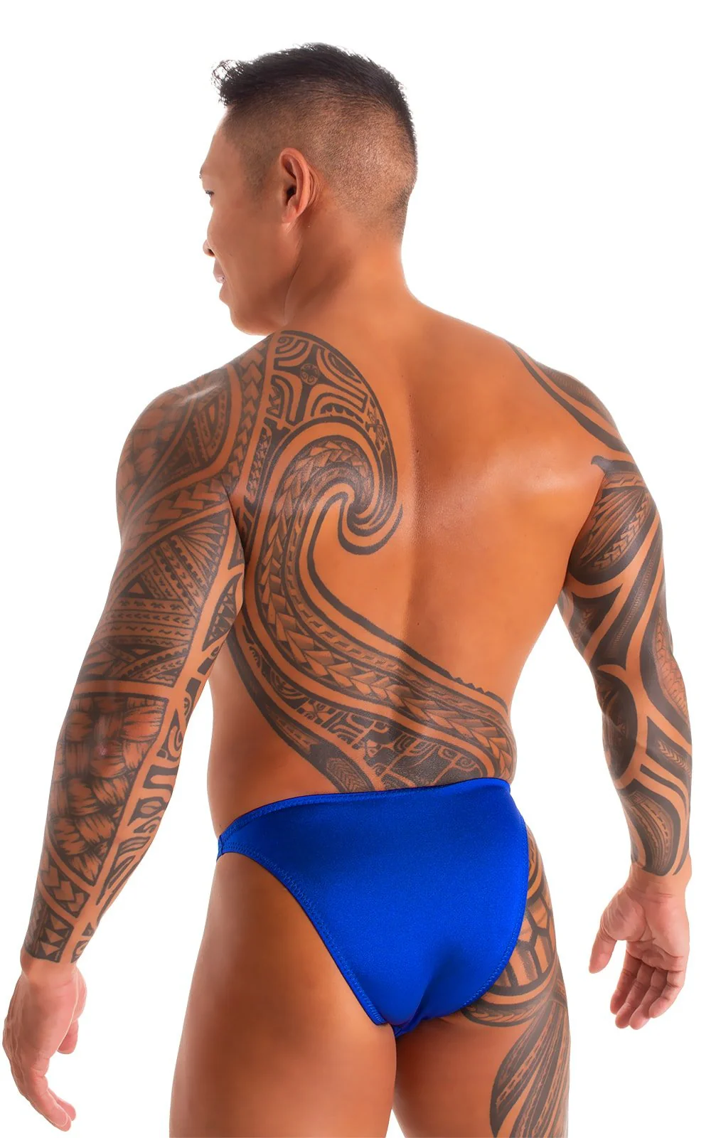 M63 - Mens Classic Brazilian 3/4 Back Bikini - Solids - Image 45