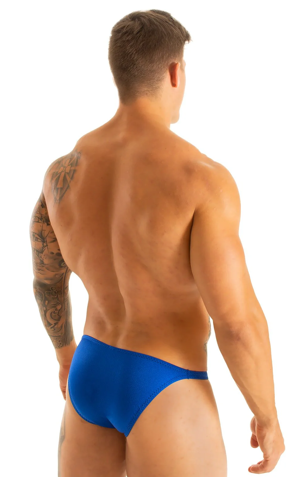 M63 - Mens Classic Brazilian 3/4 Back Bikini - Solids - Image 48
