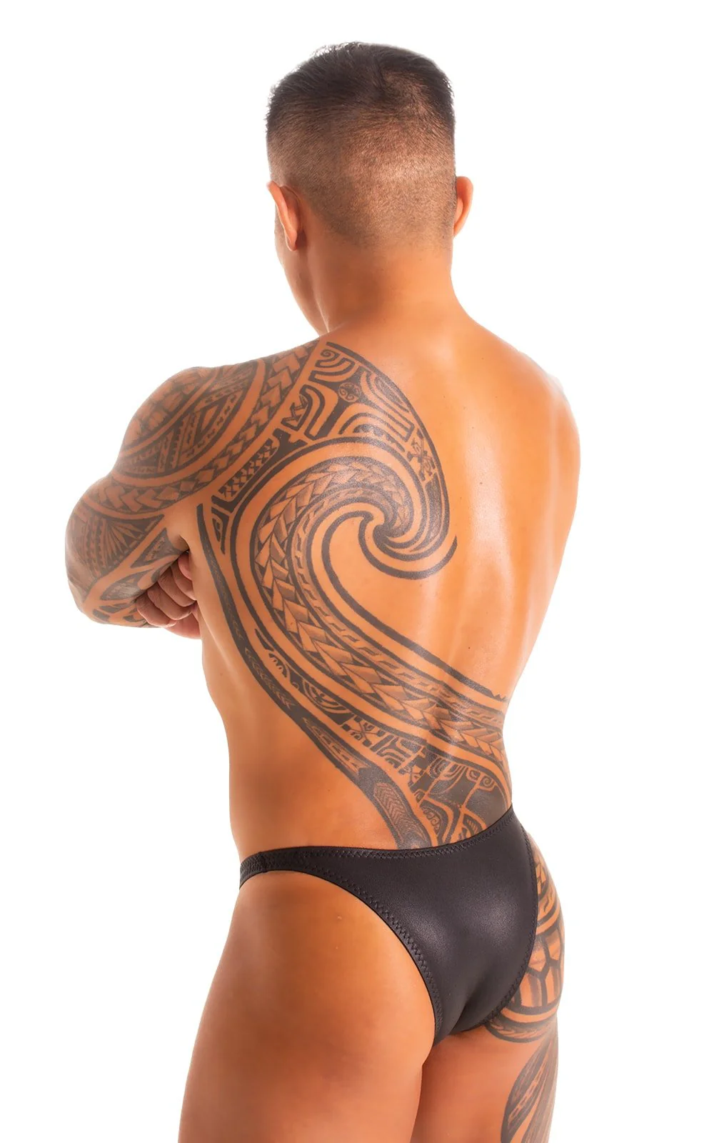 M54 - Mens Classic Rio Bikini - Wet Look - Image 18