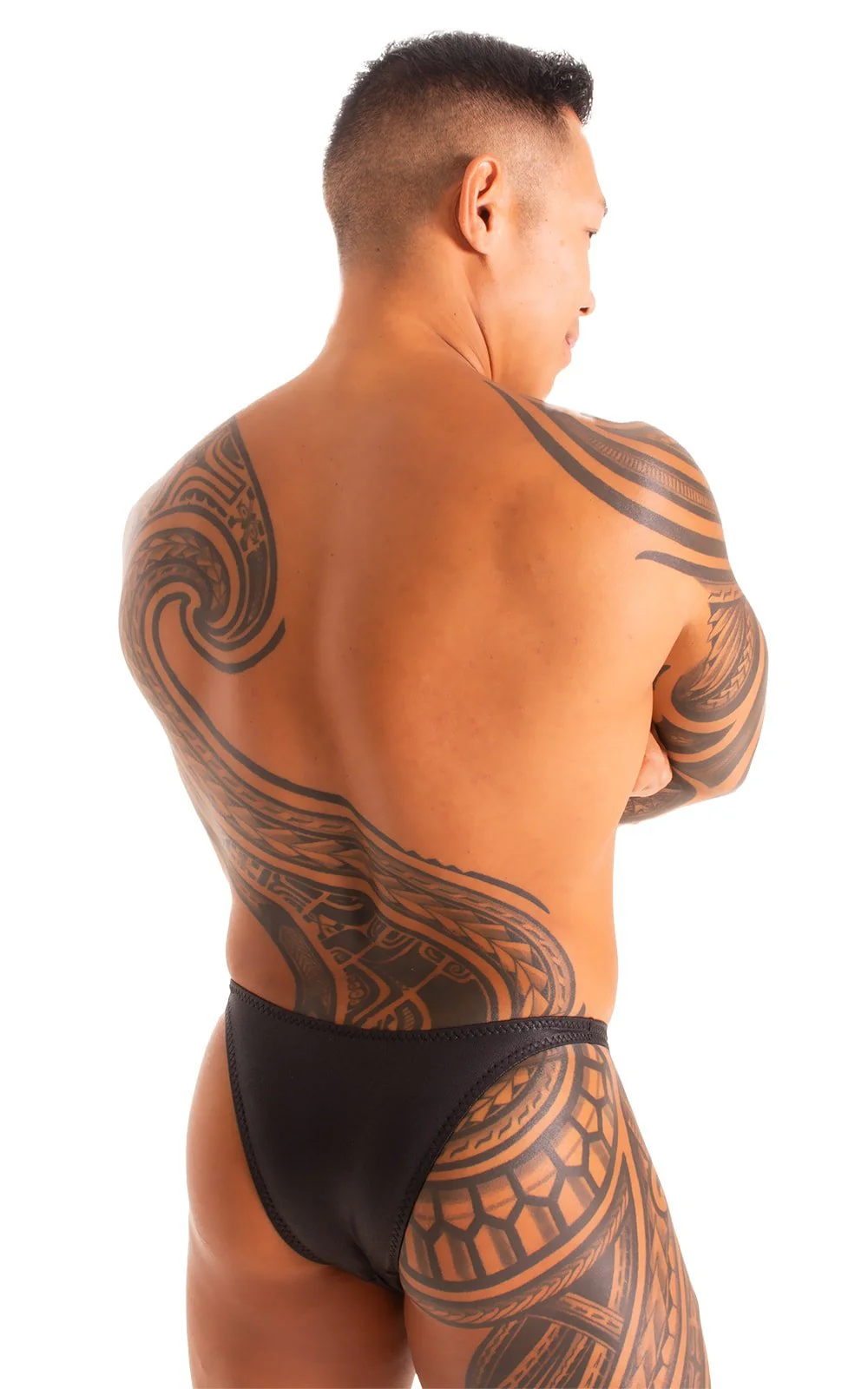 M54 - Mens Classic Rio Bikini - Wet Look - Image 22