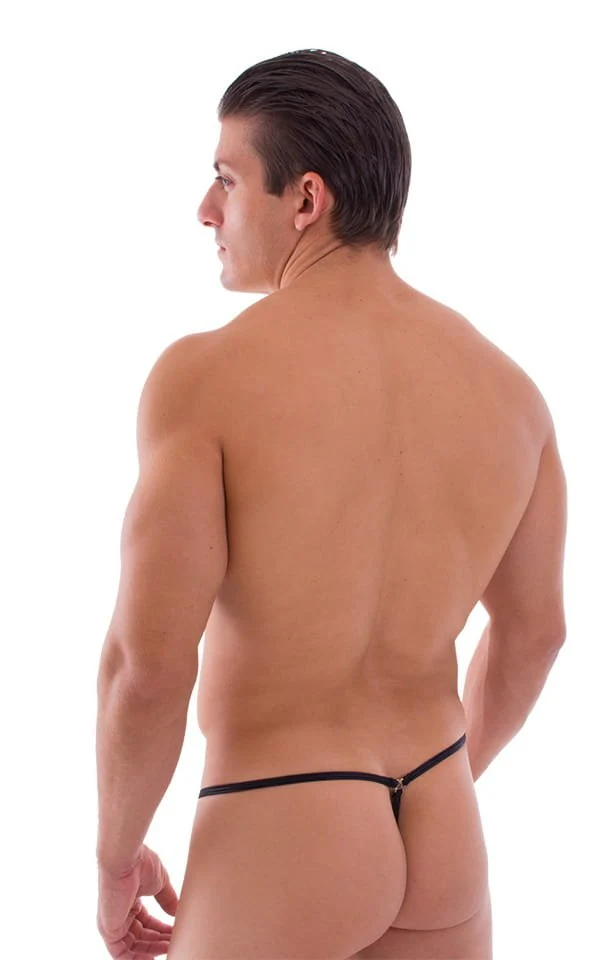 M78 - Mens G String Swimsuit with Binding - Wet Look - Image 2