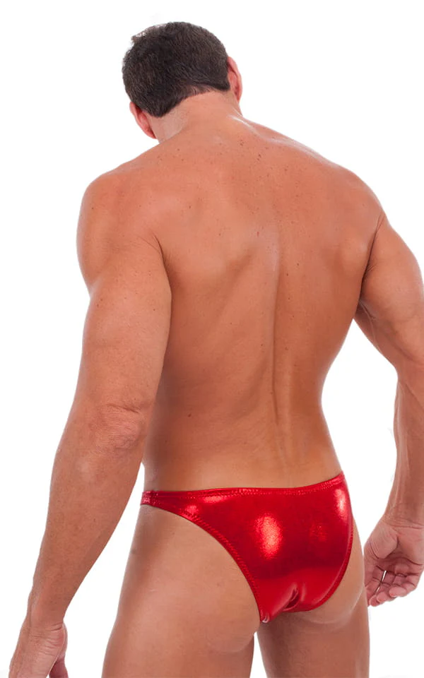 M49 - Mens Exotic Dancer Pistol Bikini with Pouch Enhancement - Metallics - Image 12