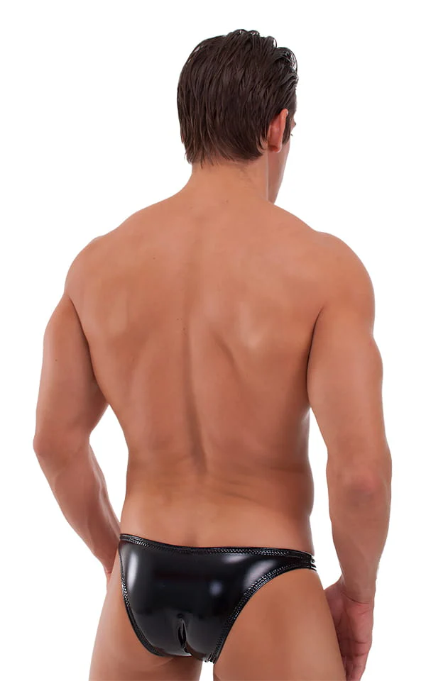 M49 - Mens Exotic Dancer Pistol Bikini with Pouch Enhancement - Metallics - Image 19
