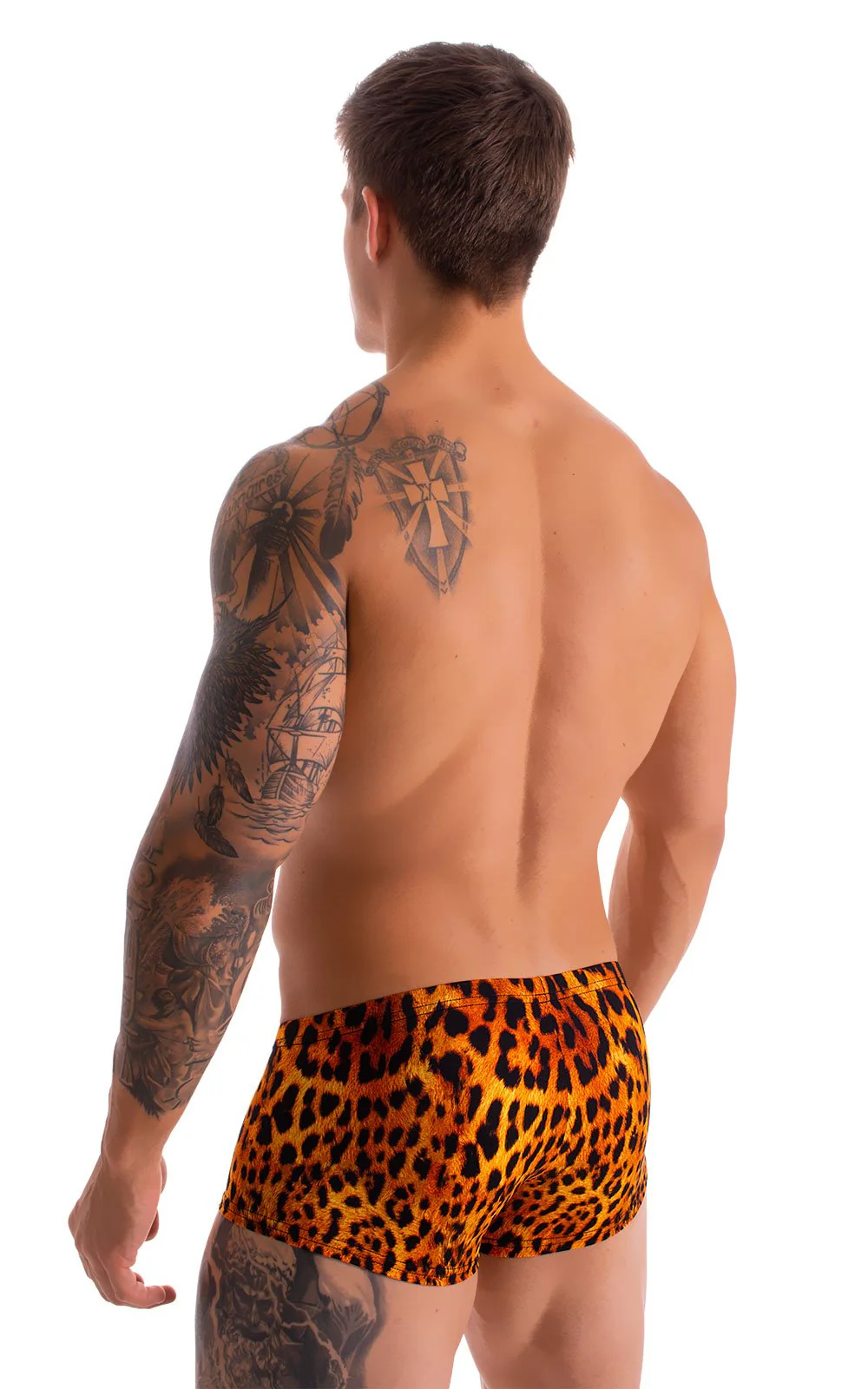 M76 - Mens Fitted Pouch Boxer Swim Trunks - Prints - Image 15