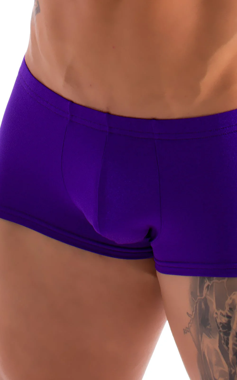 M76 - Mens Fitted Pouch Boxer Swim Trunks - Solids - Image 13