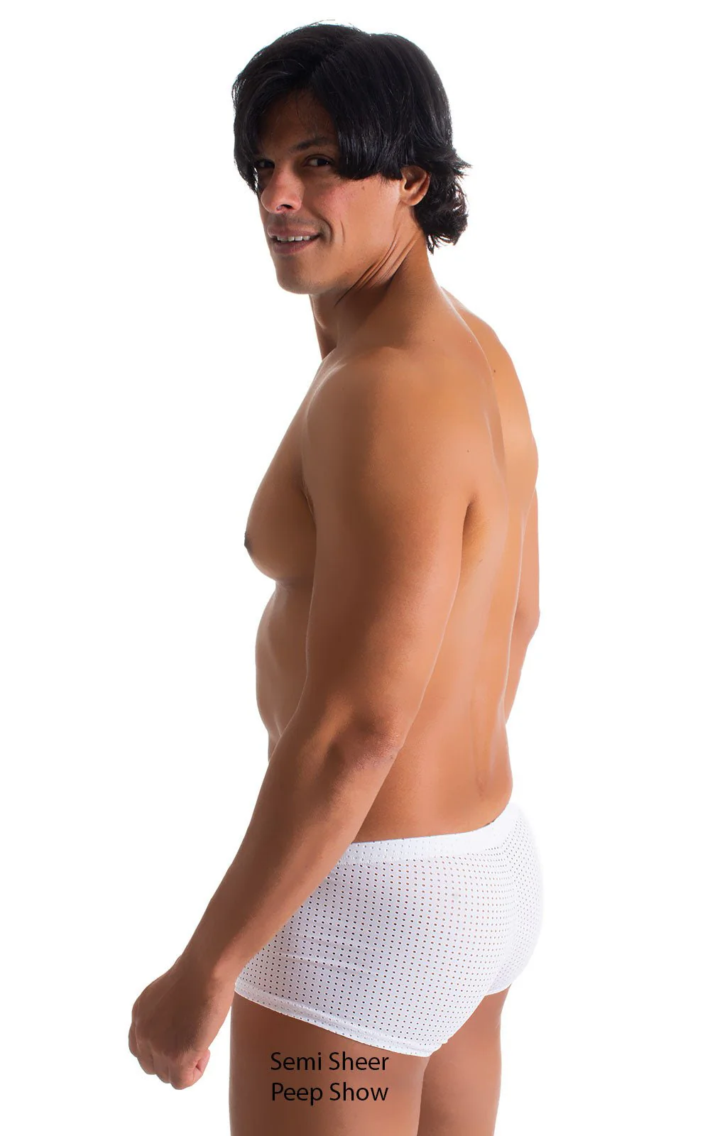 M76 - Mens Fitted Pouch Boxer Swim Trunks - Solids - Image 16