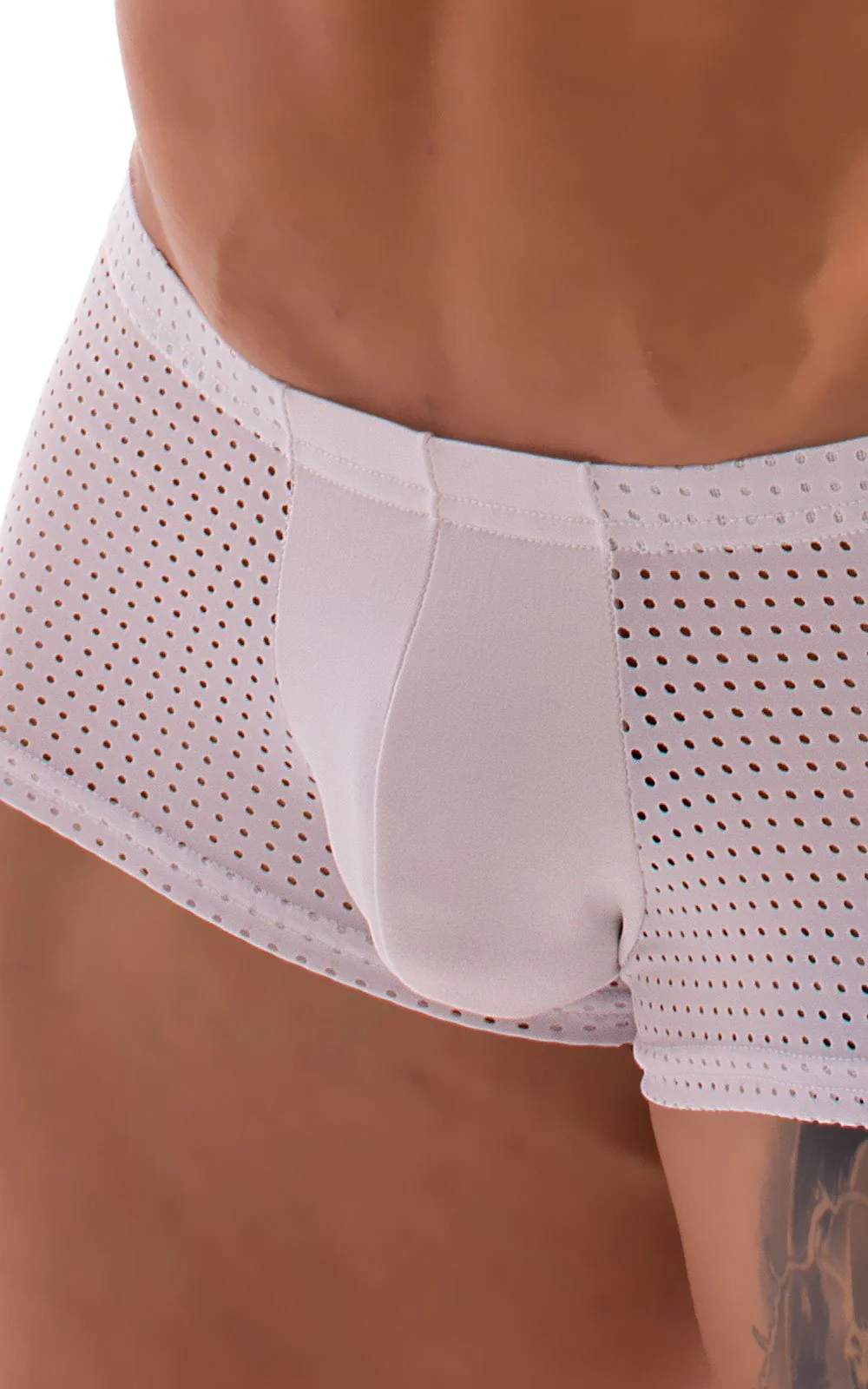 M76 - Mens Fitted Pouch Boxer Swim Trunks - Solids - Image 20