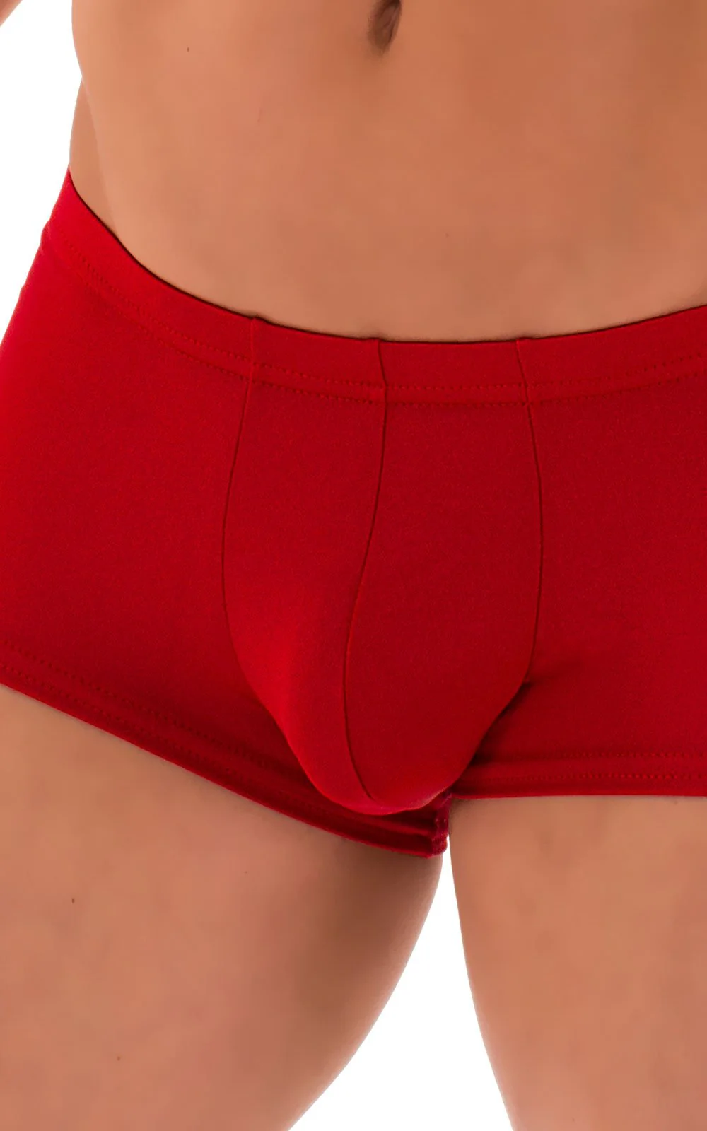 M76 - Mens Fitted Pouch Boxer Swim Trunks - Solids - Image 25
