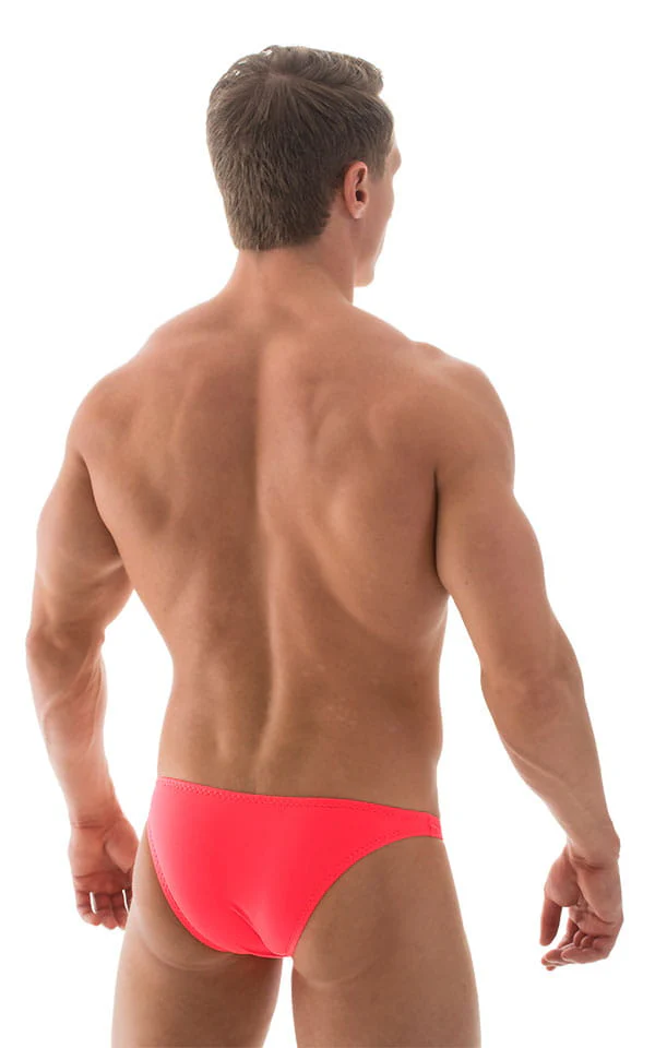M82 - Mens Large Pouch 3/4 Back Bikini - Solid Sheer Semi Sheer - Image 6