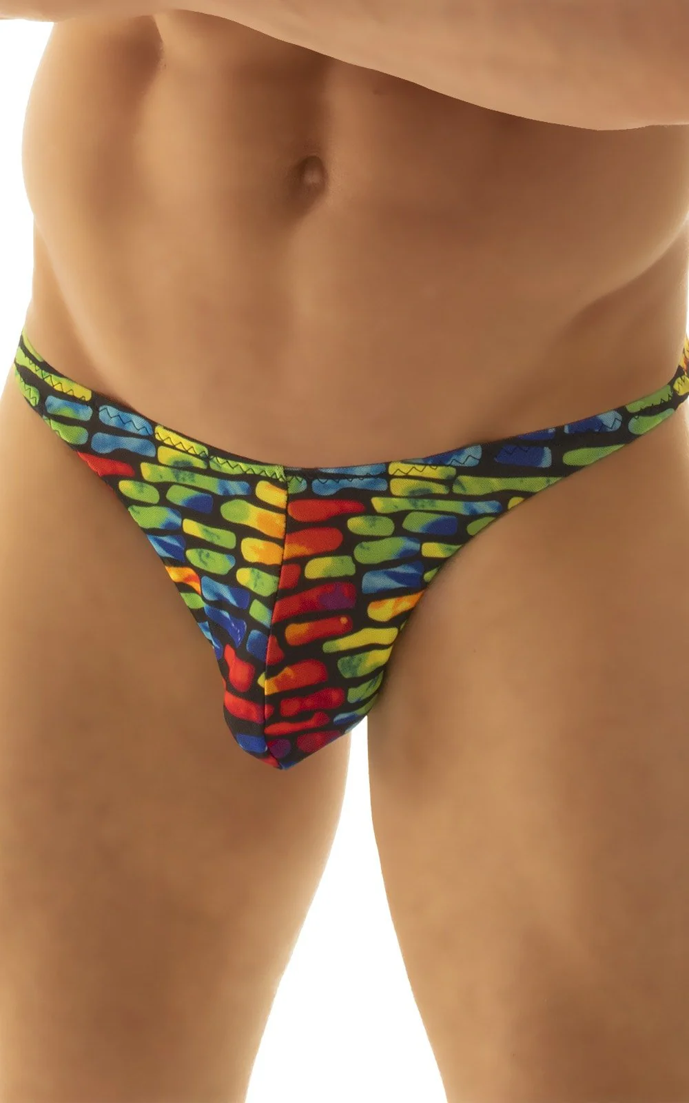 M82 - Mens Large Pouch 3/4 Back Bikini - Tan Through - Image 3