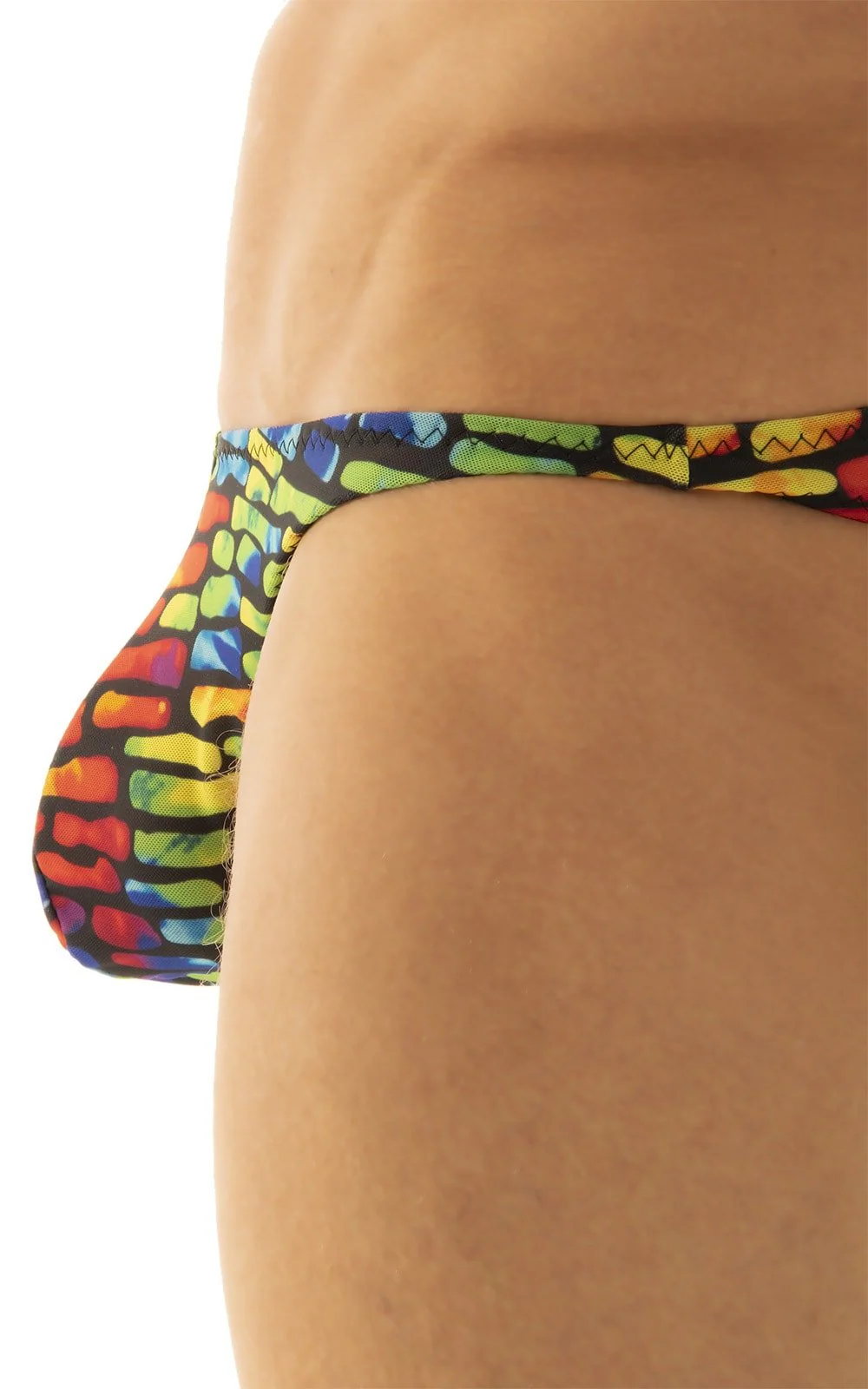 M82 - Mens Large Pouch 3/4 Back Bikini - Tan Through - Image 4