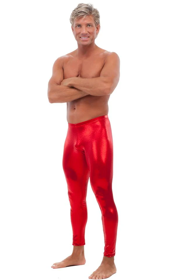 A11M - Mens Low Rise Leggings - Wet Look - Image 4