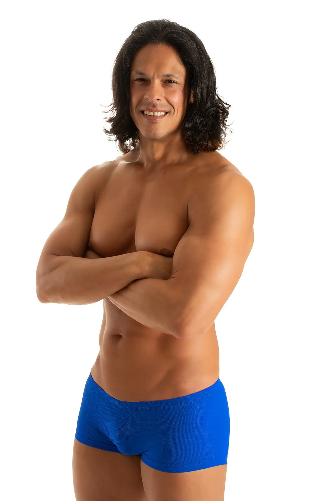 M61 - Mens Low Square Cut Swim Trunks - Mesh - Image 16