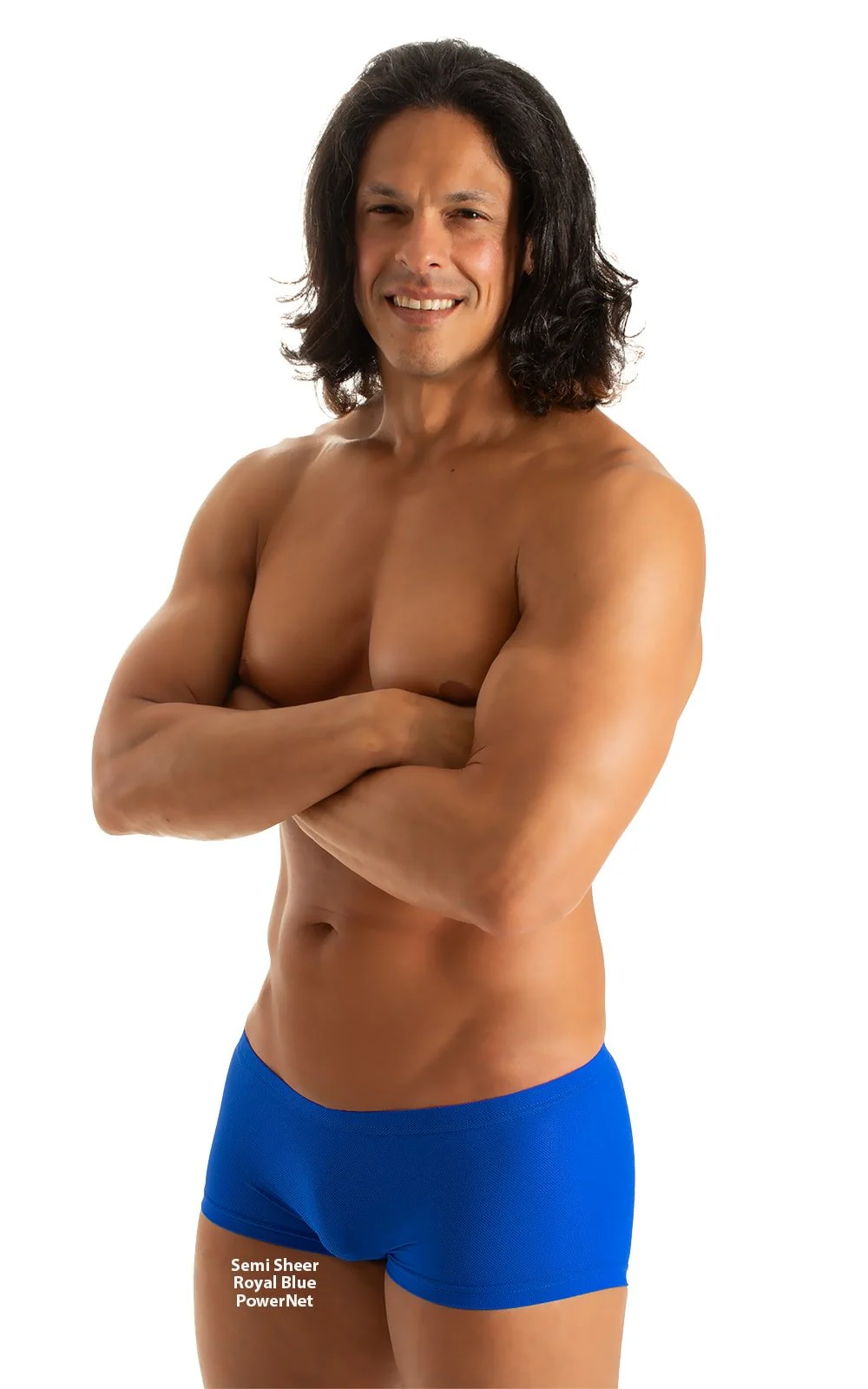 M61 - Mens Low Square Cut Swim Trunks - Mesh - Image 19