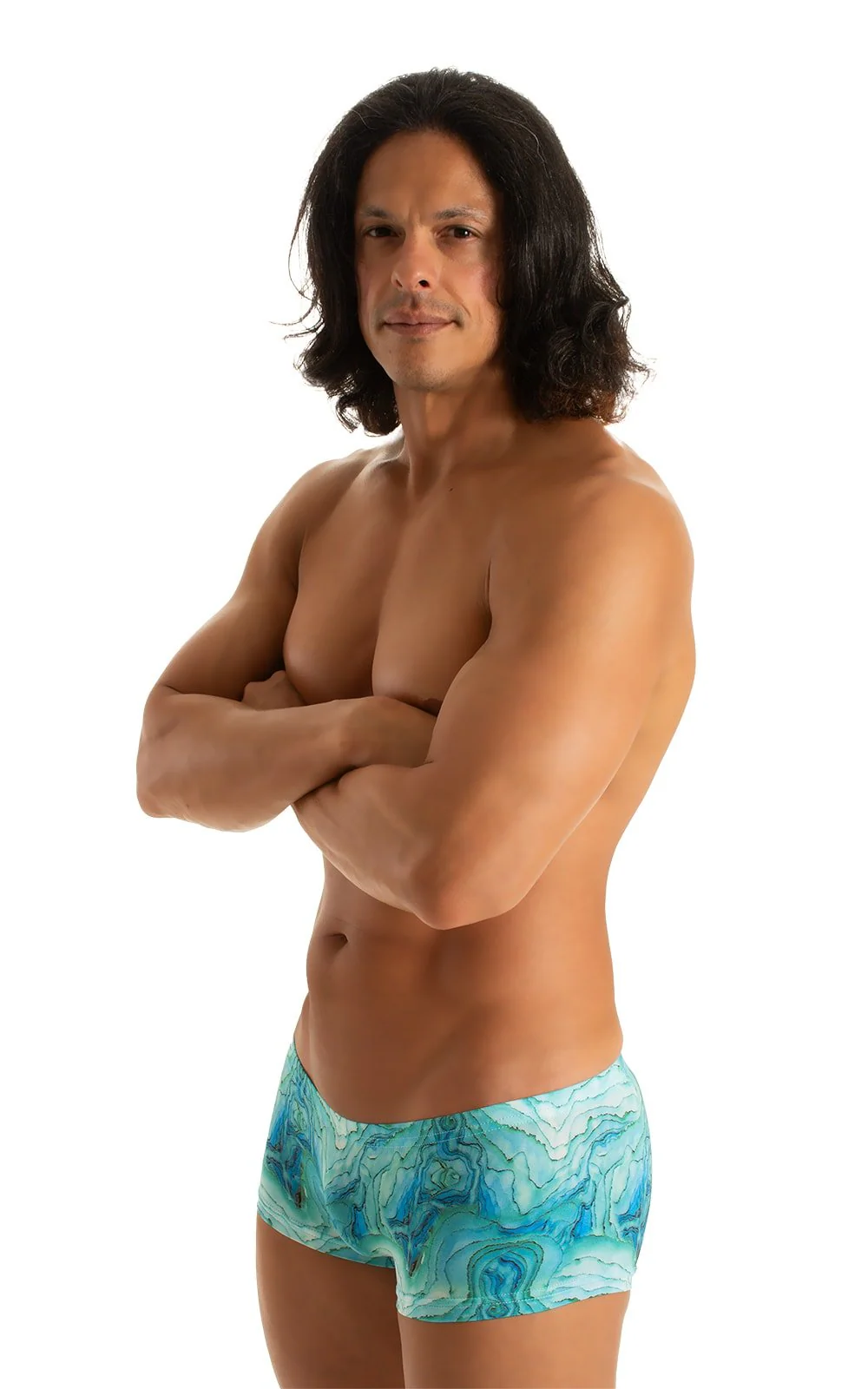 M61 - Mens Low Square Cut Swim Trunks - Prints - Image 24