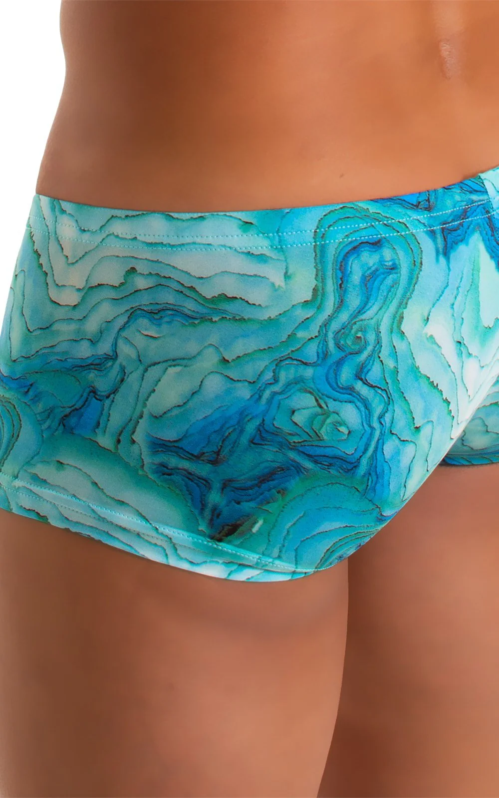 M61 - Mens Low Square Cut Swim Trunks - Prints - Image 26