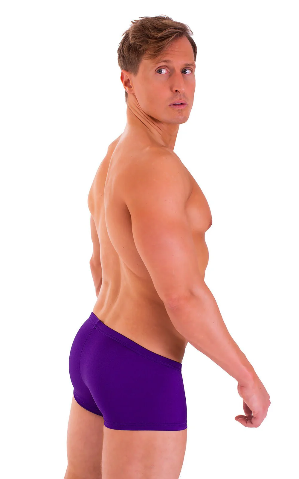 M61 - Mens Low Square Cut Swim Trunks - Solids - Image 27
