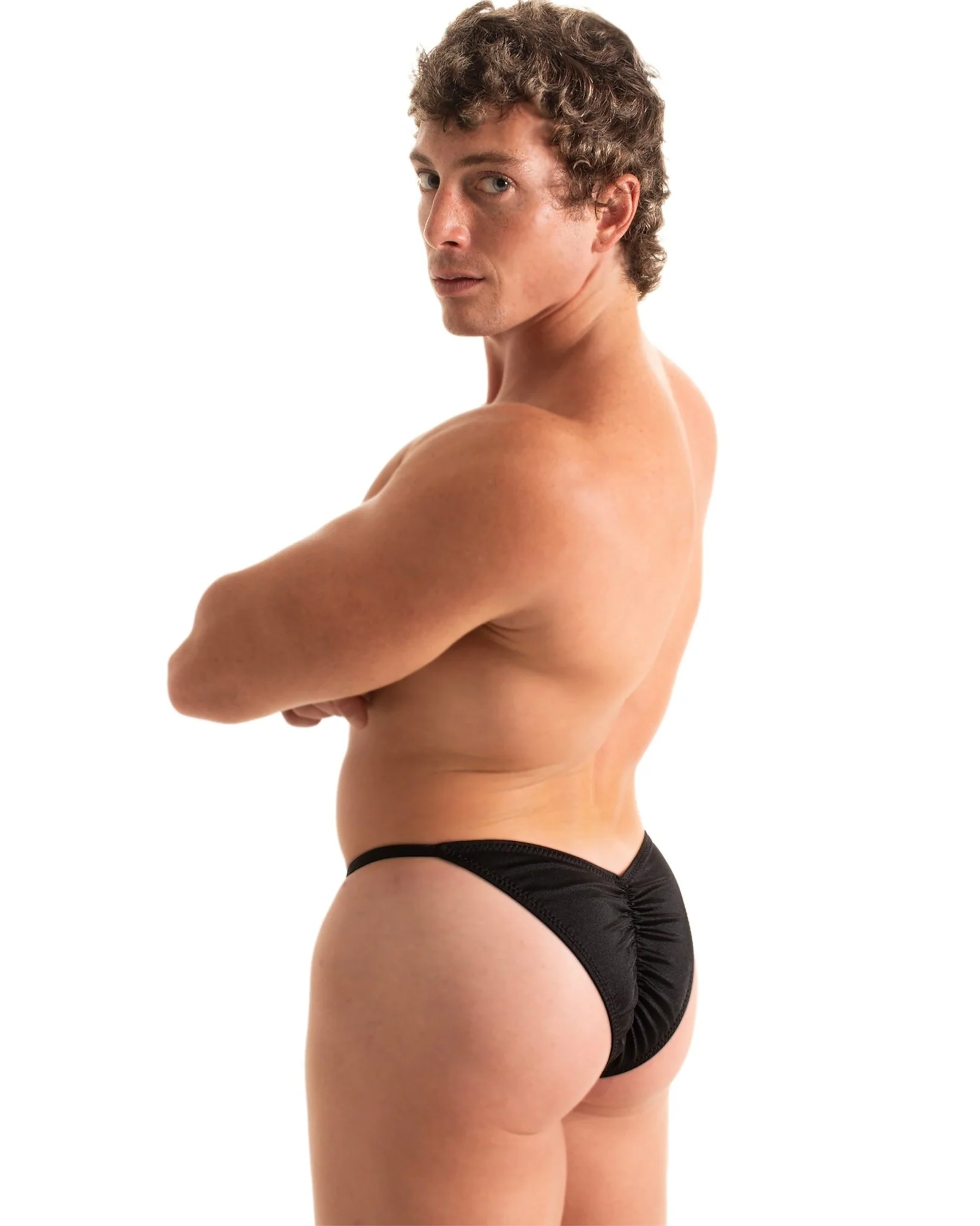 M95 - Mens Micro Adjustable Front and Scrunchy Back Bikini - Solids - Image 6