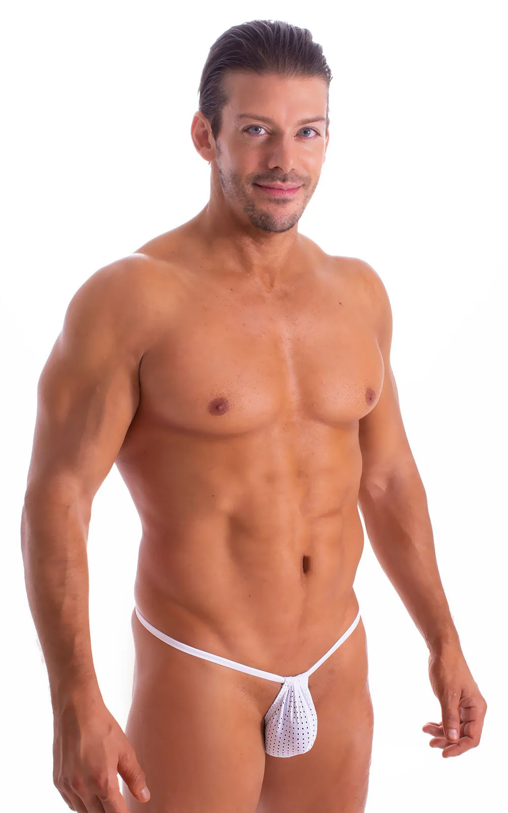 M1R2 - Mens Micro Adjustable G String Bikini - Mesh - Image 42