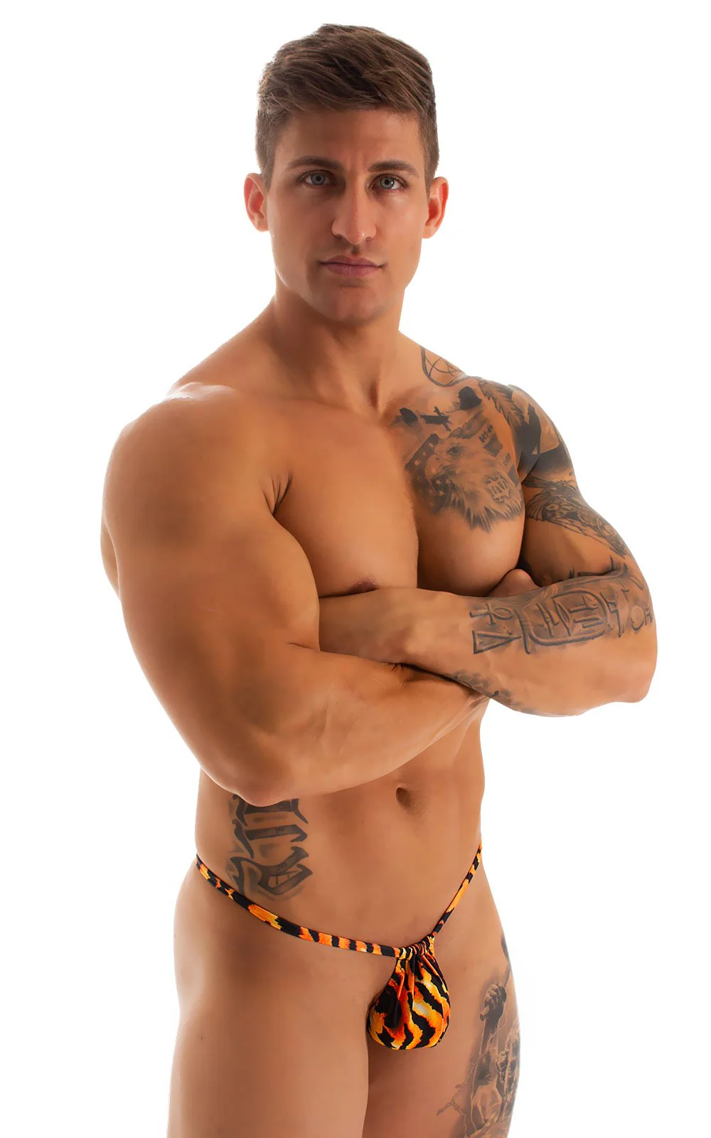 M1R2 - Mens Micro Adjustable G String Bikini - Prints - Image 12