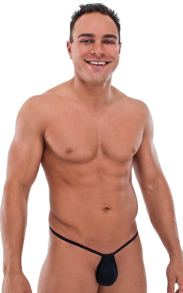 M1R2 - Mens Micro Adjustable G String Bikini - Solid Sheer - Image 20