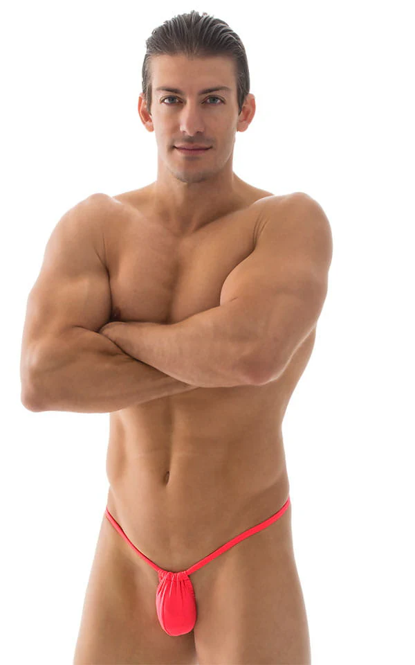 M1R2 - Mens Micro Adjustable G String Bikini - Solid Sheer - Image 24