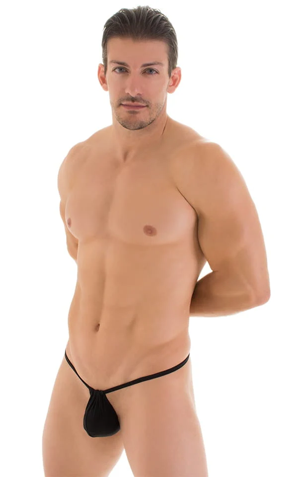 M1R2 - Mens Micro Adjustable G String Bikini - Solid Sheer - Image 34